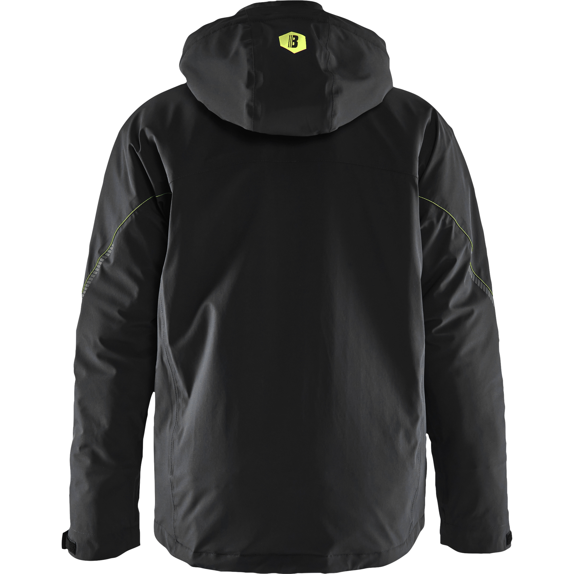 Blaklader Lined Lightweight Stretch Winter Jacket, Black/Yellow (4)