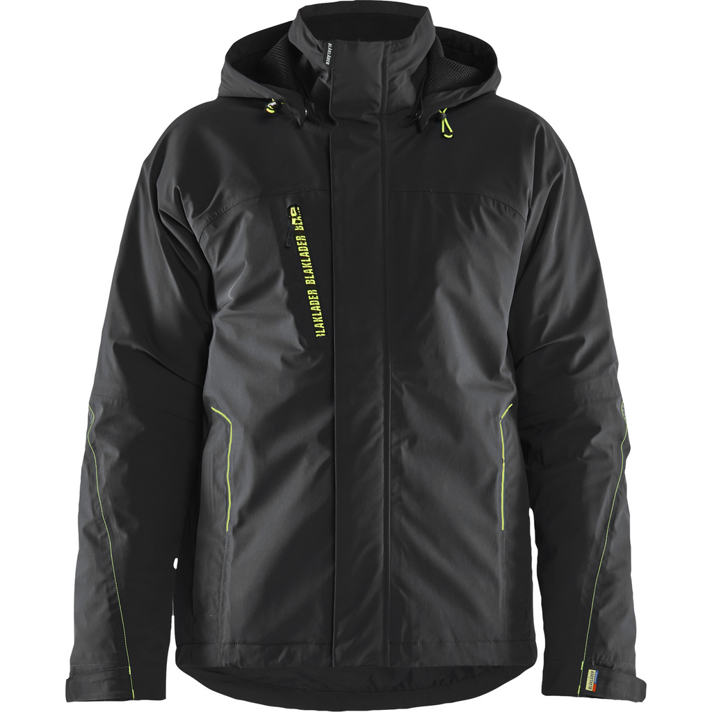 Blaklader Lined Lightweight Stretch Winter Jacket, Black/Yellow