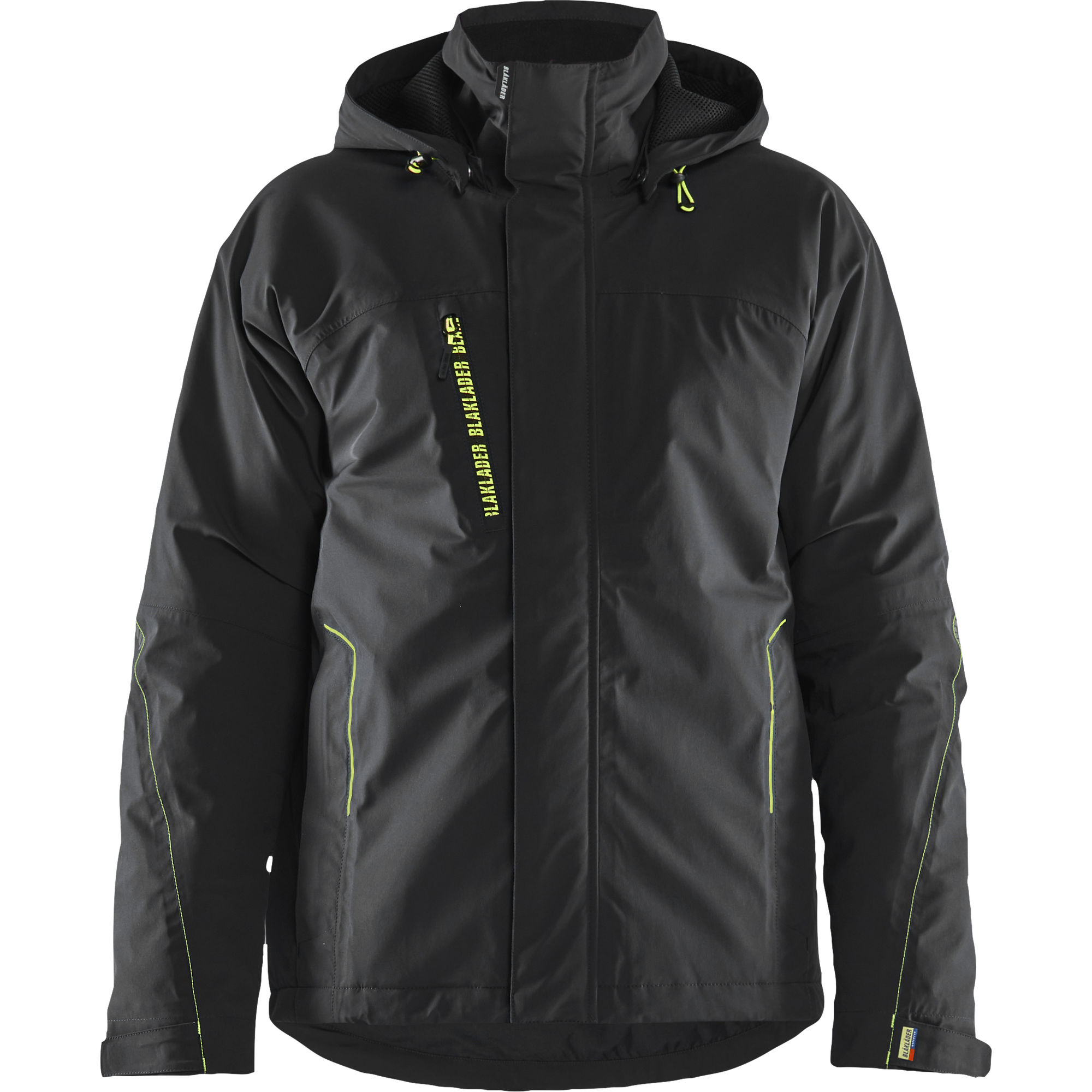 Blaklader Lined Lightweight Stretch Winter Jacket, Black/Yellow