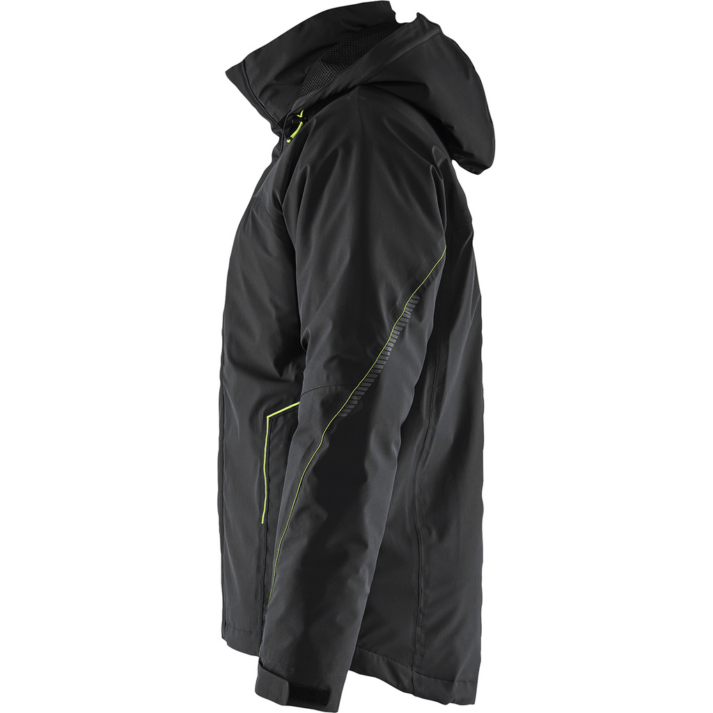 Blaklader Lined Lightweight Stretch Winter Jacket, Black/Yellow (3)