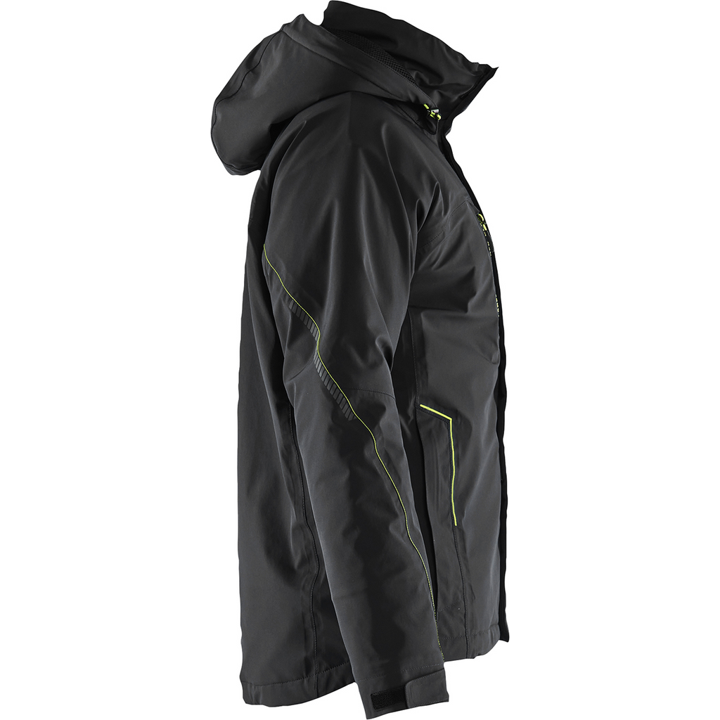 Blaklader Lined Lightweight Stretch Winter Jacket, Black/Yellow (2)