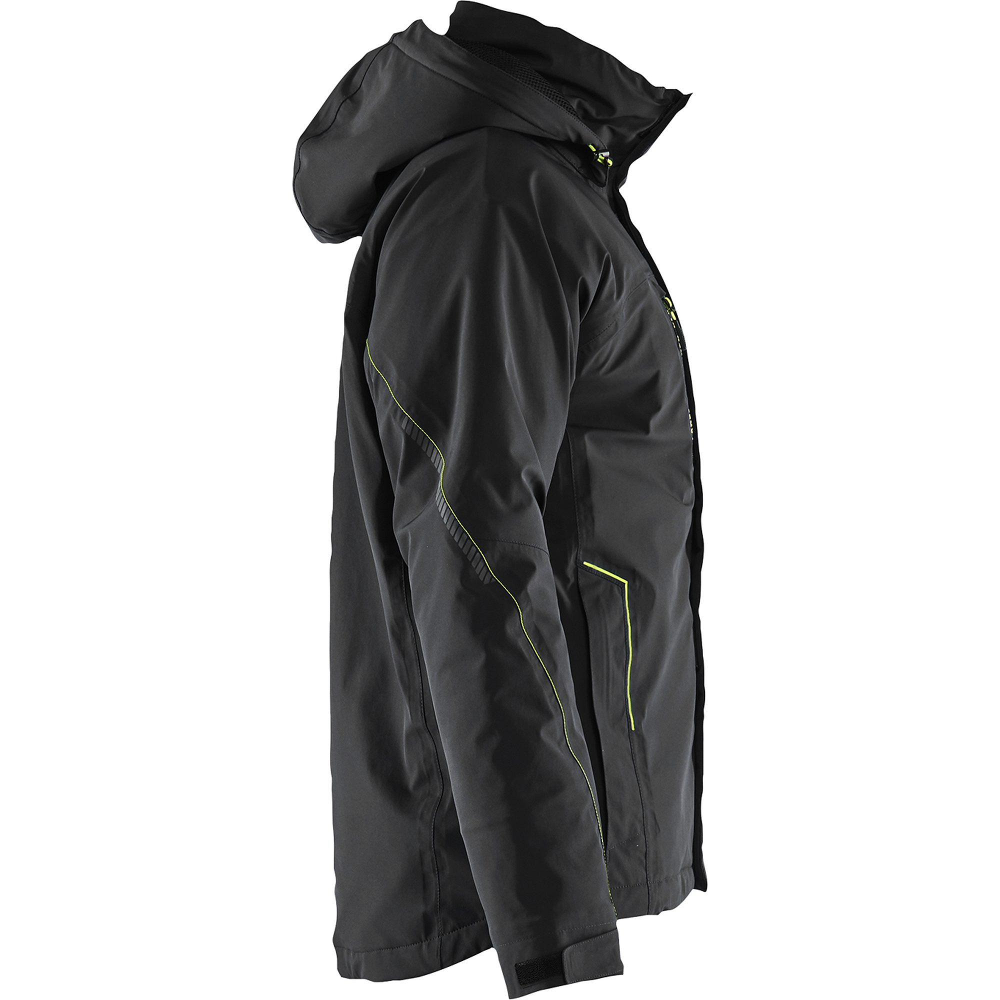 Blaklader Lined Lightweight Stretch Winter Jacket, Black/Yellow (2)