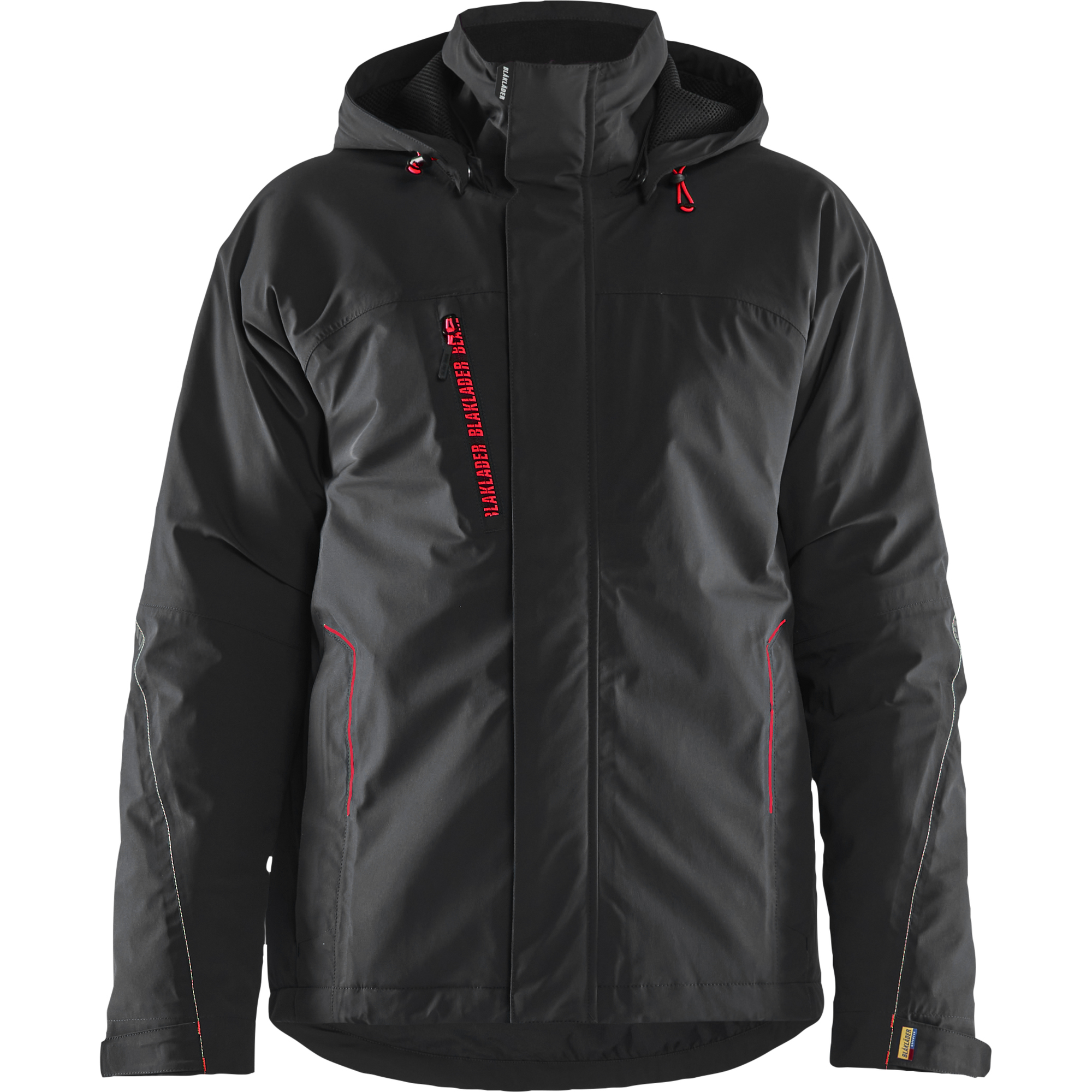Blaklader Lined Lightweight Stretch Winter Jacket, Black/Red