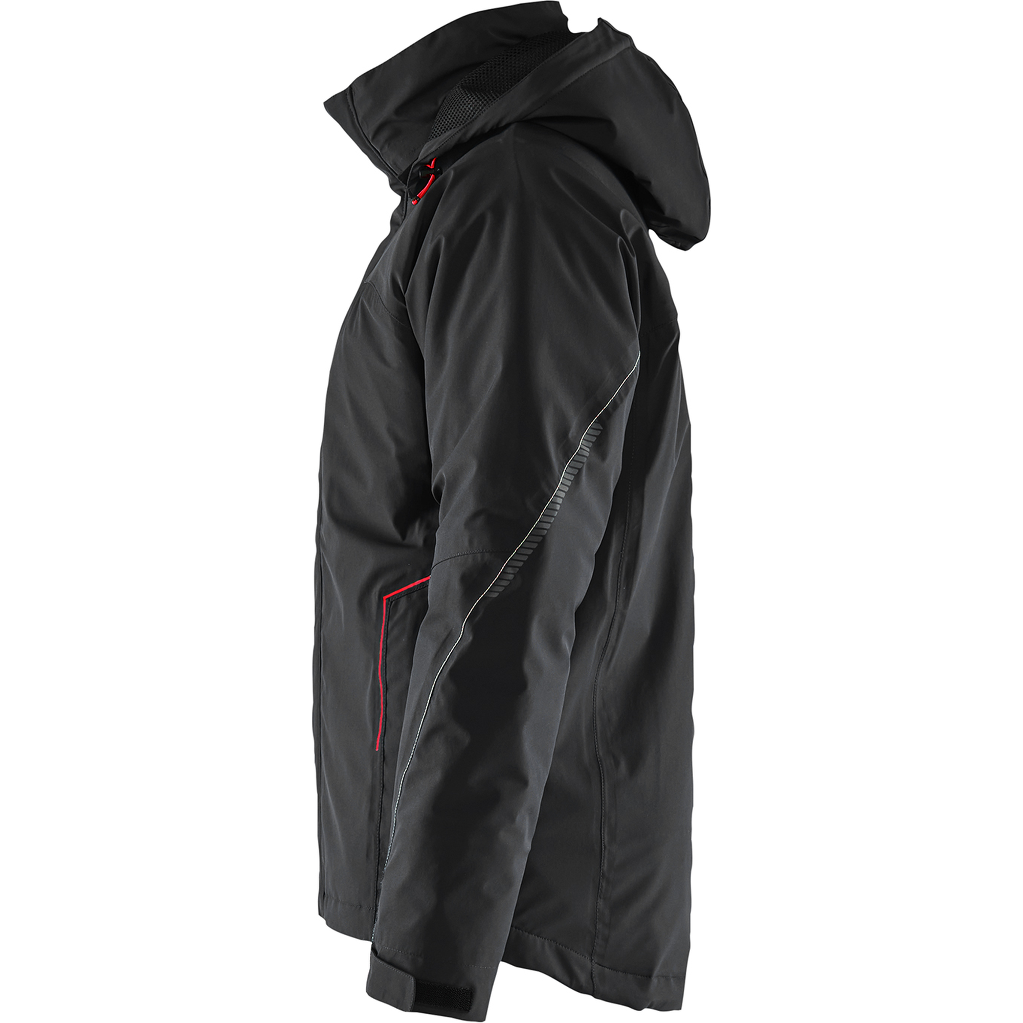 Blaklader Lined Lightweight Stretch Winter Jacket, Black/Red (3)