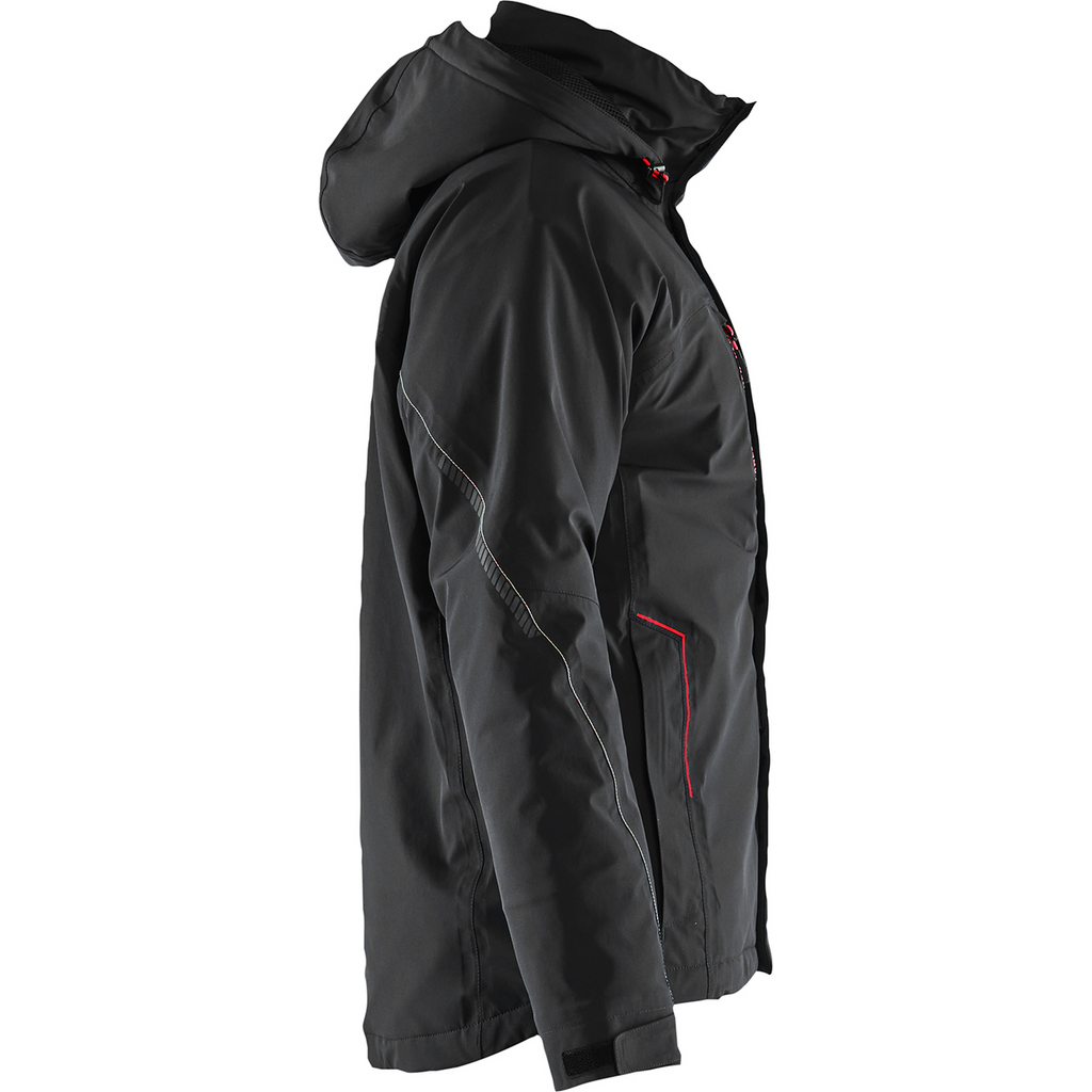 Blaklader Lined Lightweight Stretch Winter Jacket, Black/Red (2)