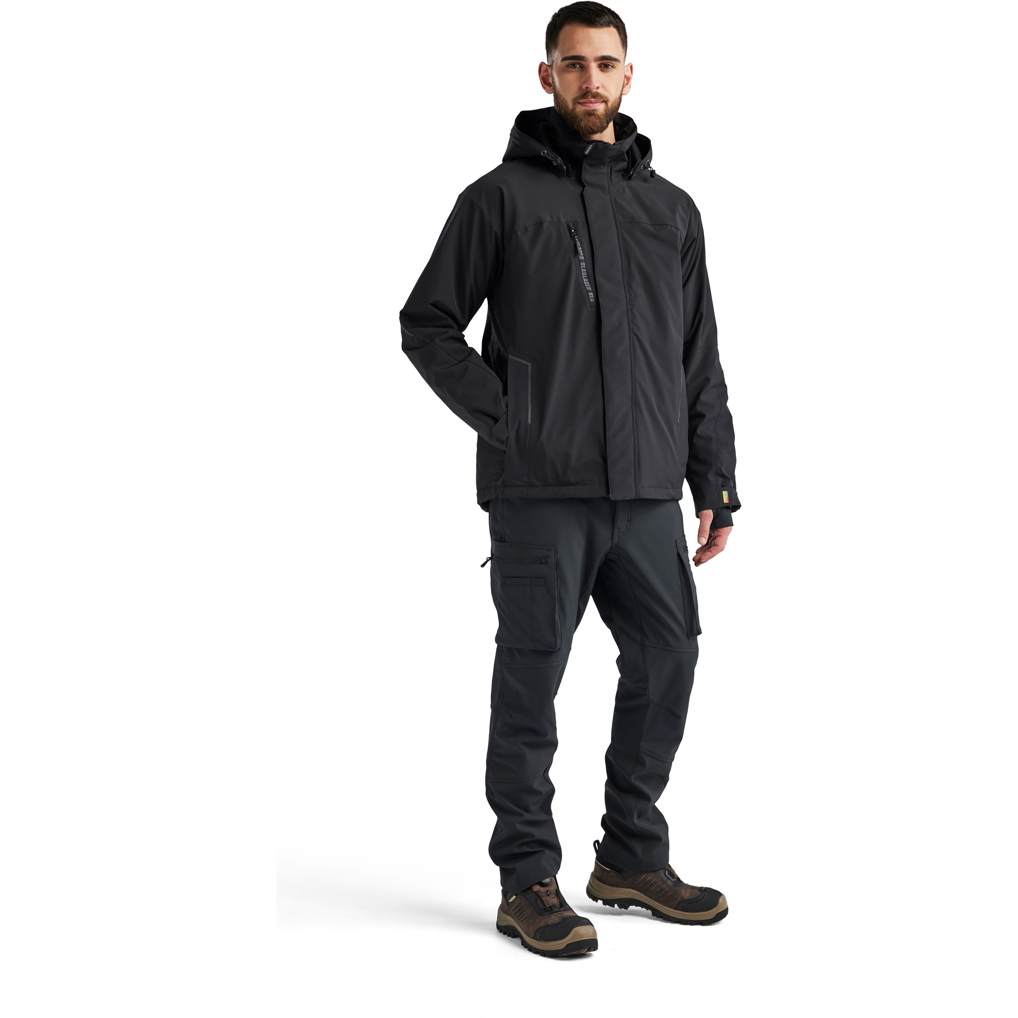 Blaklader Lined Lightweight Stretch Winter Jacket, Black/Black (5)