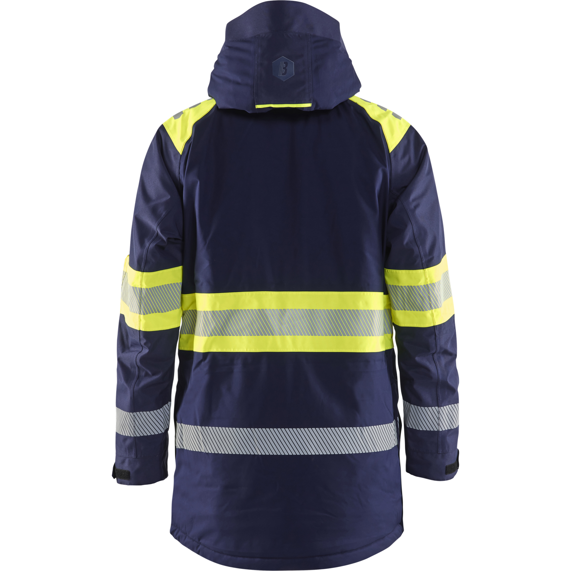 Blaklader High Vis Winter Parka, Navy Blue/ Yellow (4)