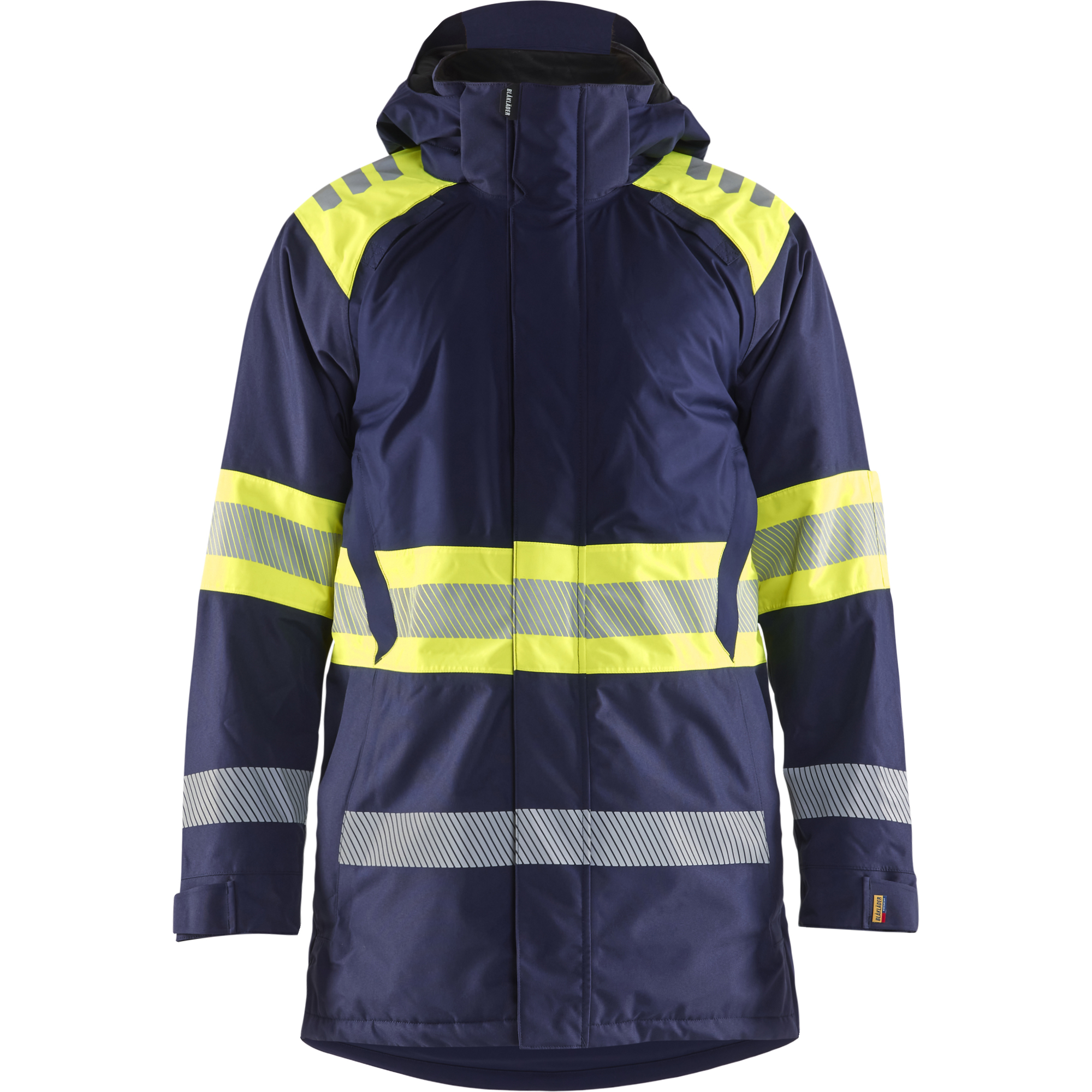Blaklader High Vis Winter Parka, Navy Blue/ Yellow