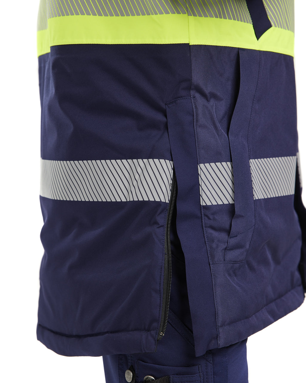 Blaklader High Vis Winter Parka, Navy Blue/ Yellow (7)