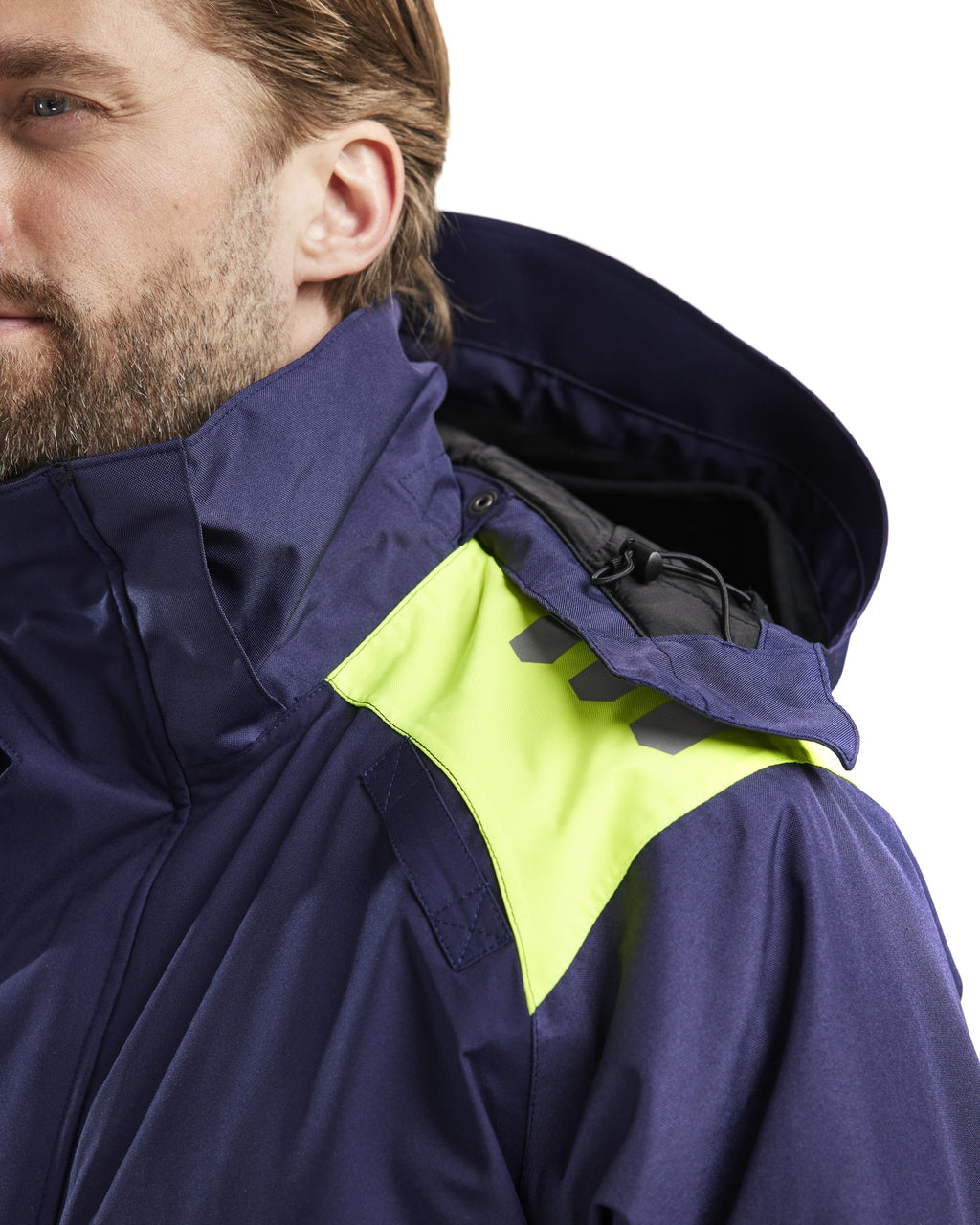 Blaklader High Vis Winter Parka, Navy Blue/ Yellow (10)
