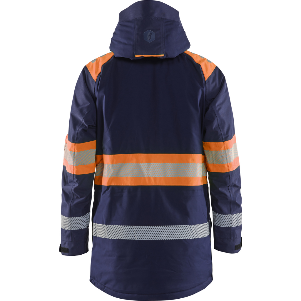 Blaklader High Vis Winter Parka, Navy Blue/Orange (4)