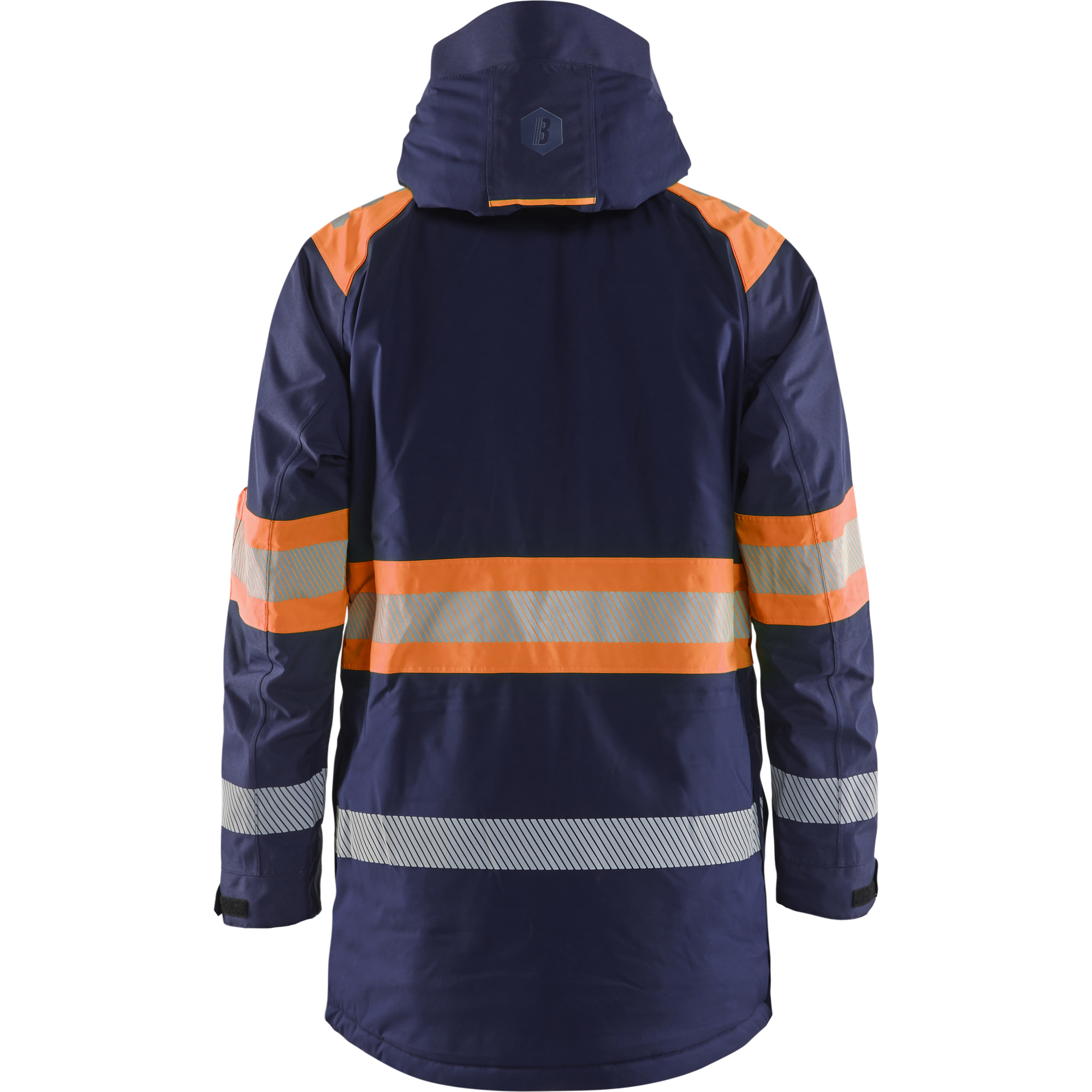 Blaklader High Vis Winter Parka, Navy Blue/Orange (4)
