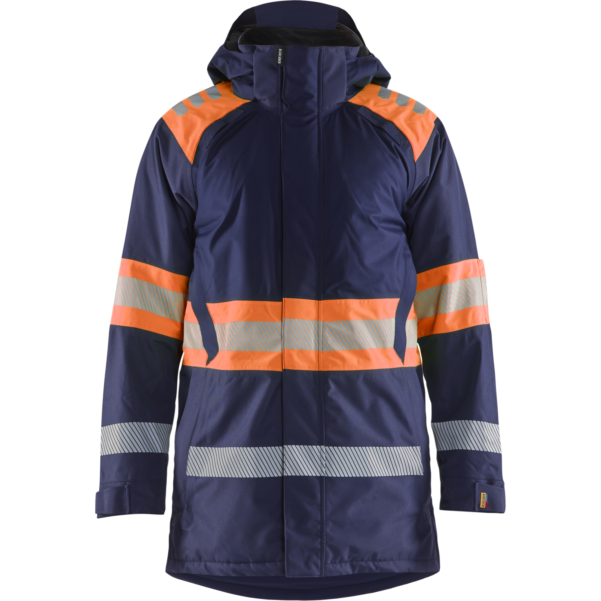Blaklader High Vis Winter Parka, Navy Blue/Orange