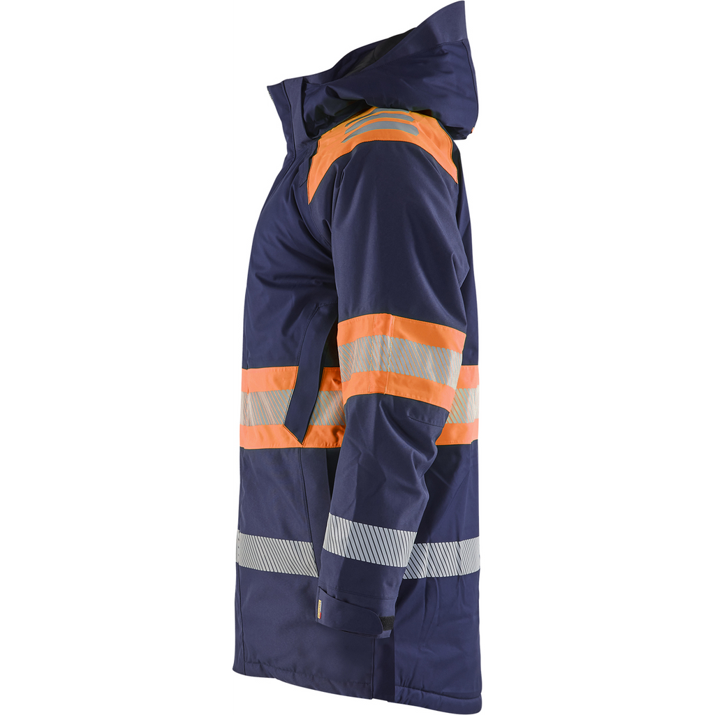 Blaklader High Vis Winter Parka, Navy Blue/Orange (3)