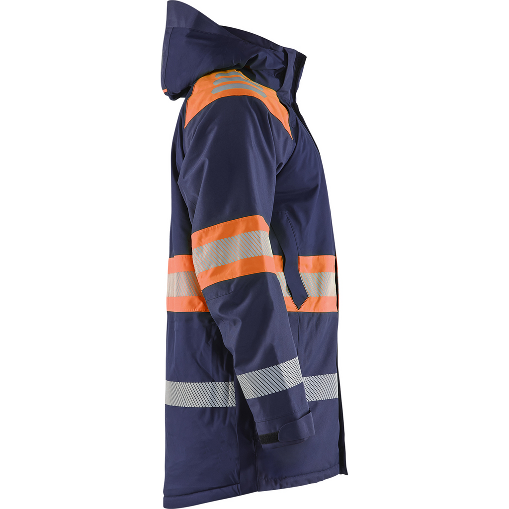 Blaklader High Vis Winter Parka, Navy Blue/Orange (2)