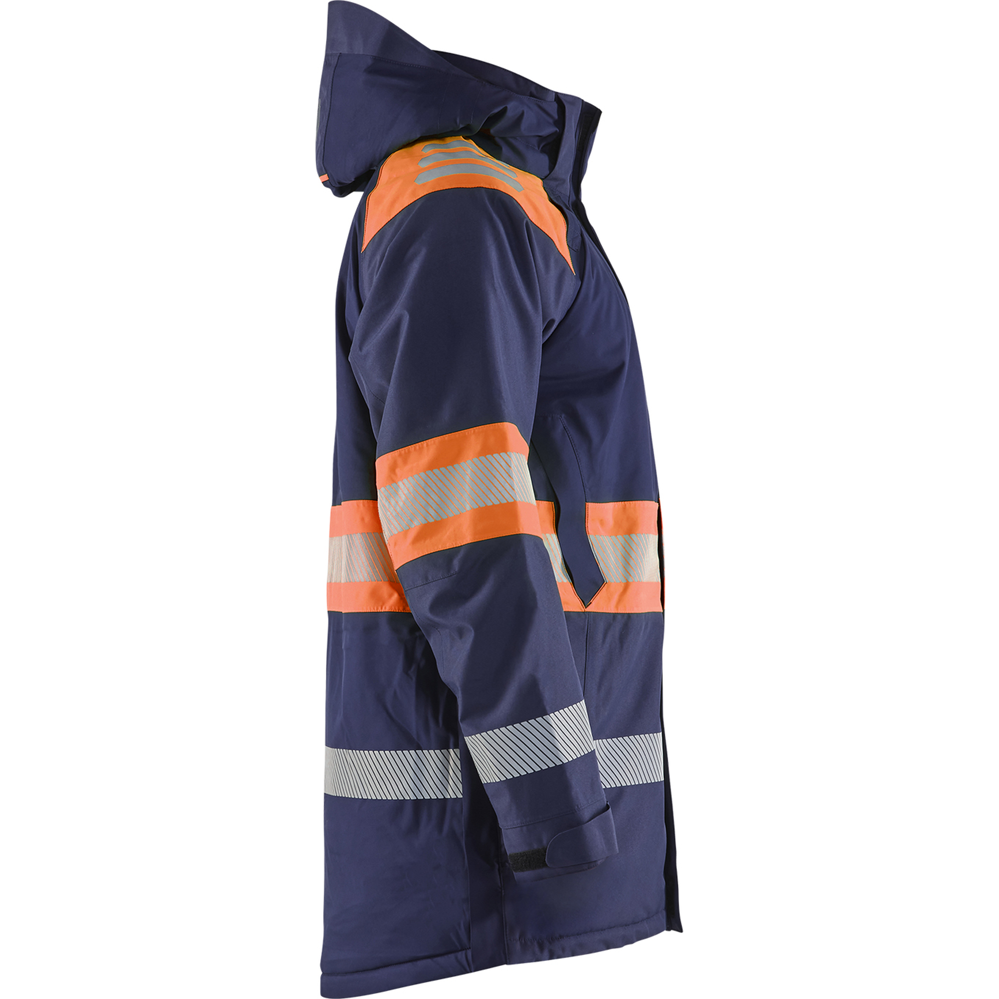 Blaklader High Vis Winter Parka, Navy Blue/Orange (2)