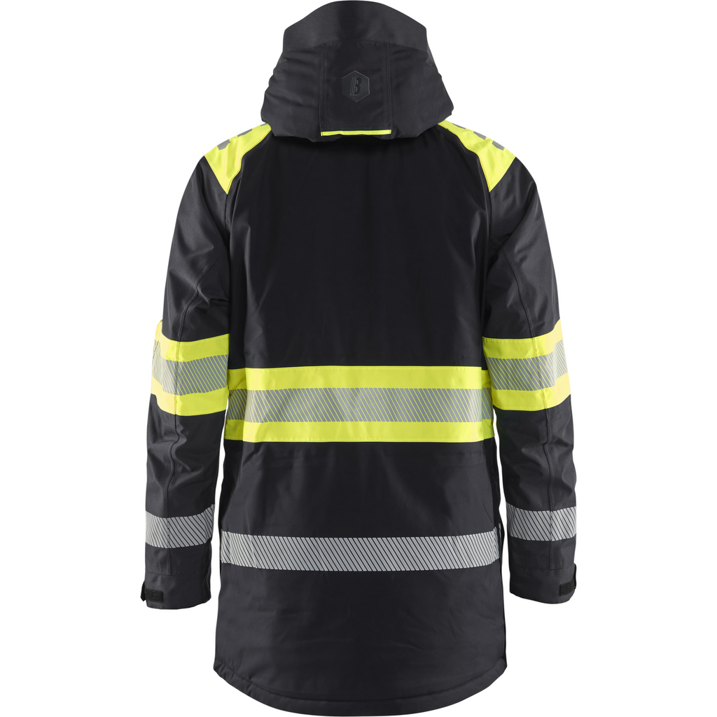 Blaklader High Vis Winter Parka, Black/Yellow (4)