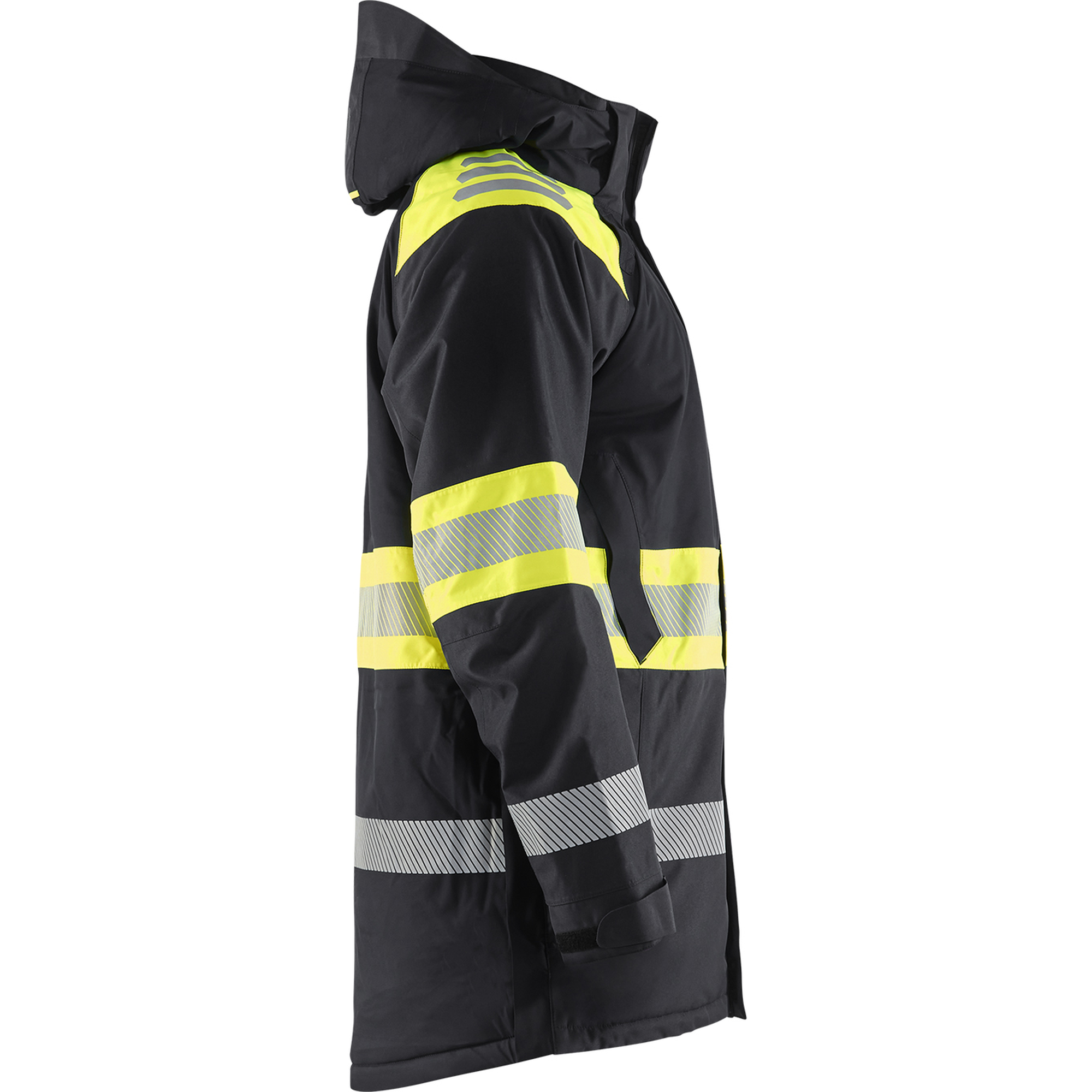 Blaklader High Vis Winter Parka, Black/Yellow (2)
