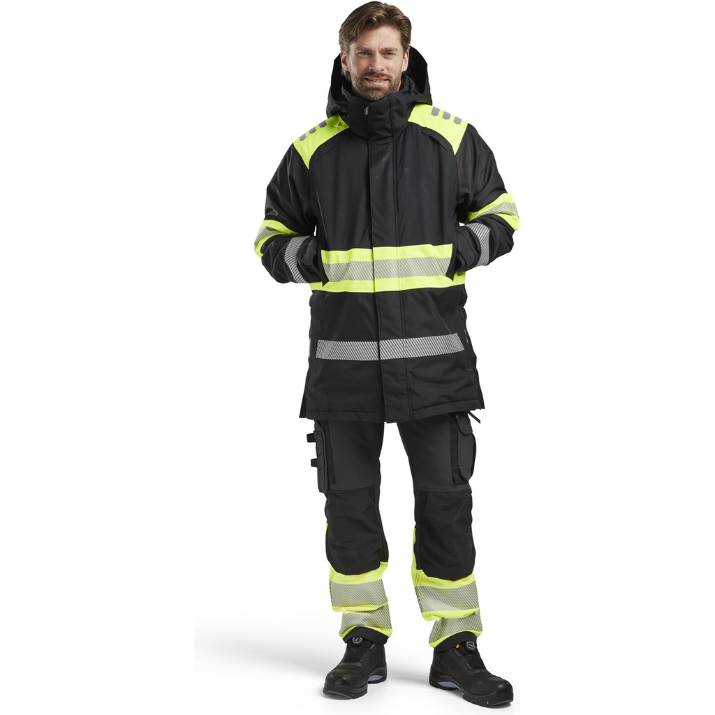 Blaklader High Vis Winter Parka, Black/Yellow (5)