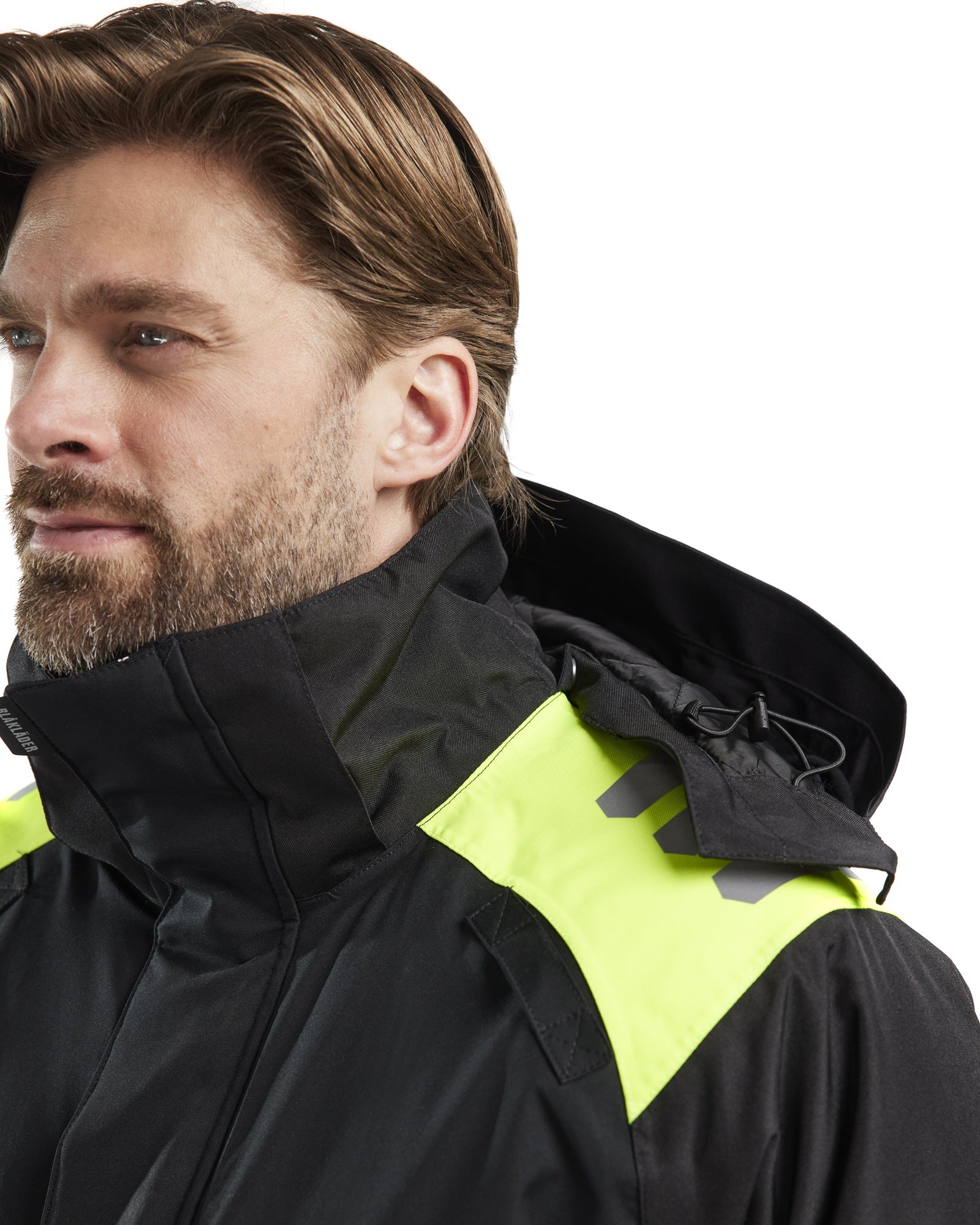 Blaklader High Vis Winter Parka, Black/Yellow (8)