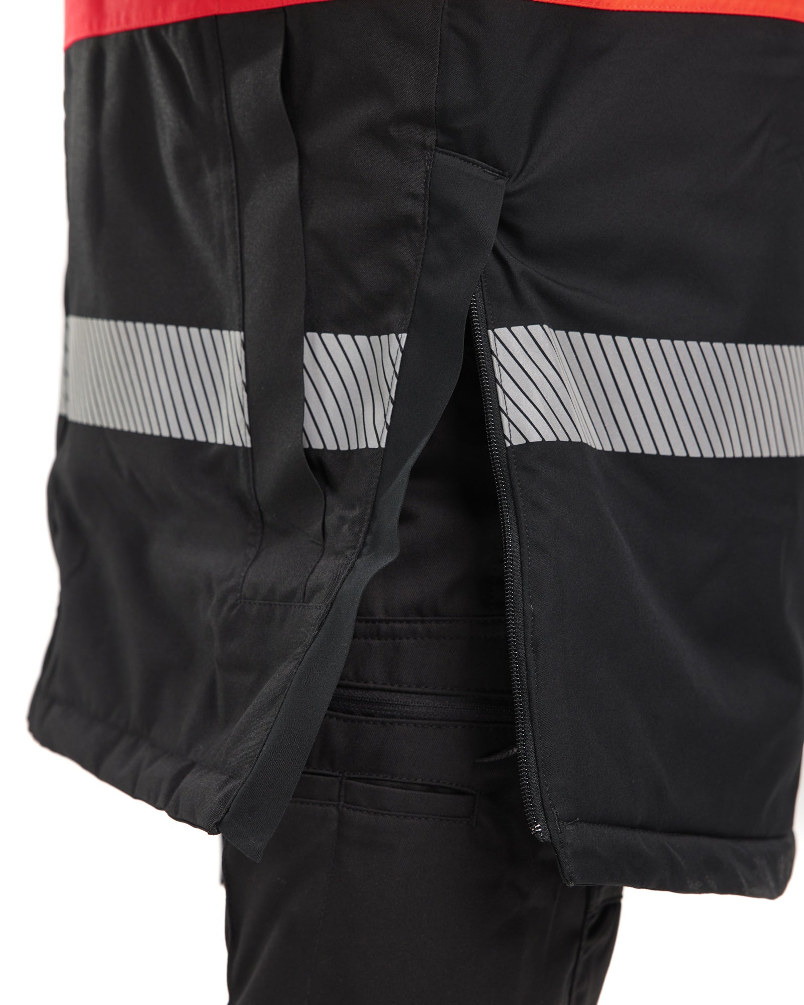 Blaklader High Vis Winter Parka, Black/High Vis Red (6)
