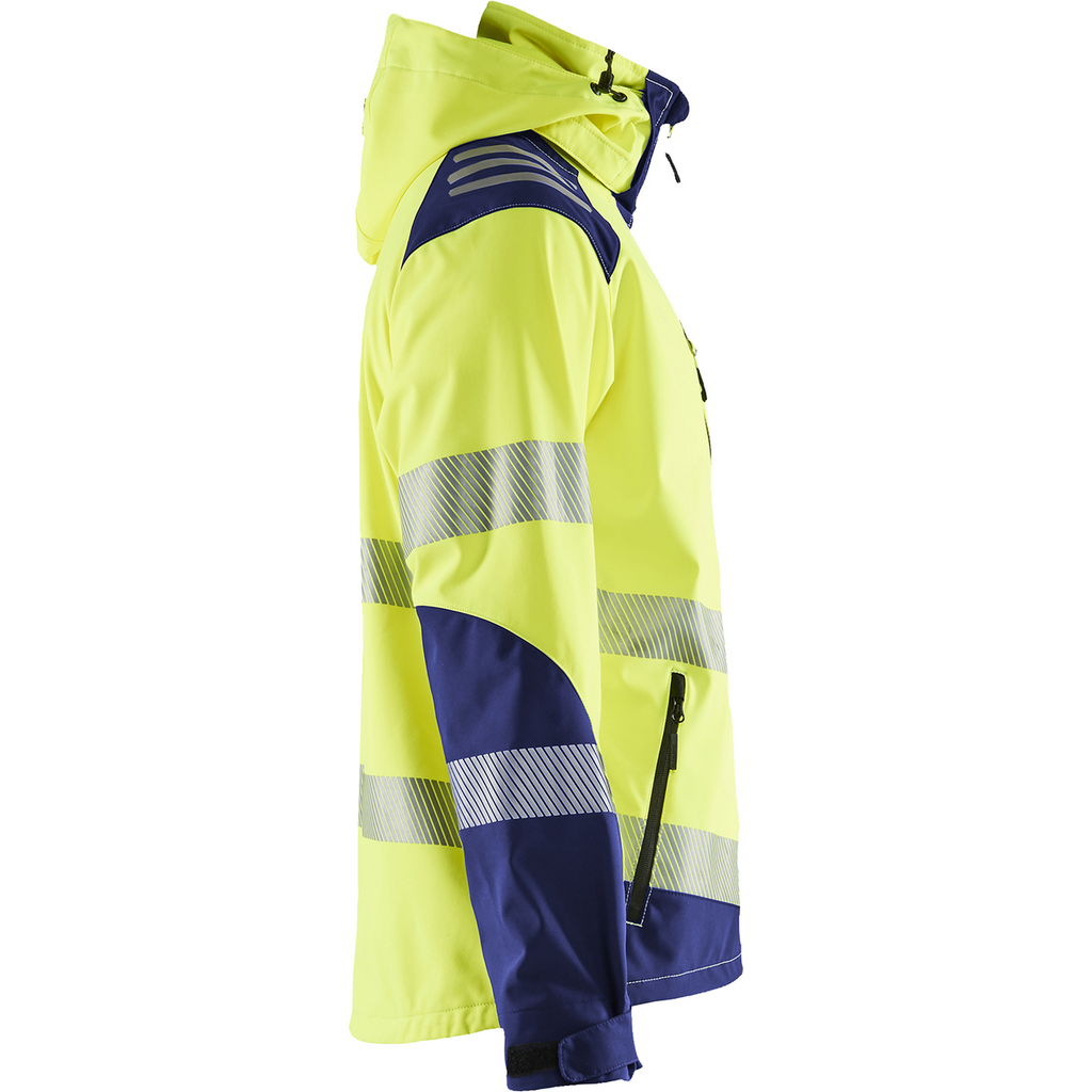 Blaklader High Vis Softshell Jacket, Yellow/Navy Blue (5)