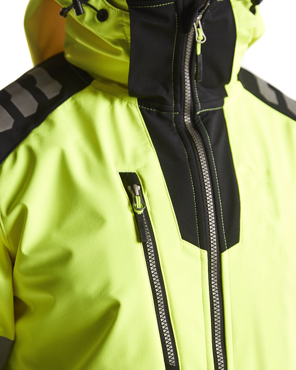 Blaklader High Vis Softshell Jacket, Yellow/Black (8)