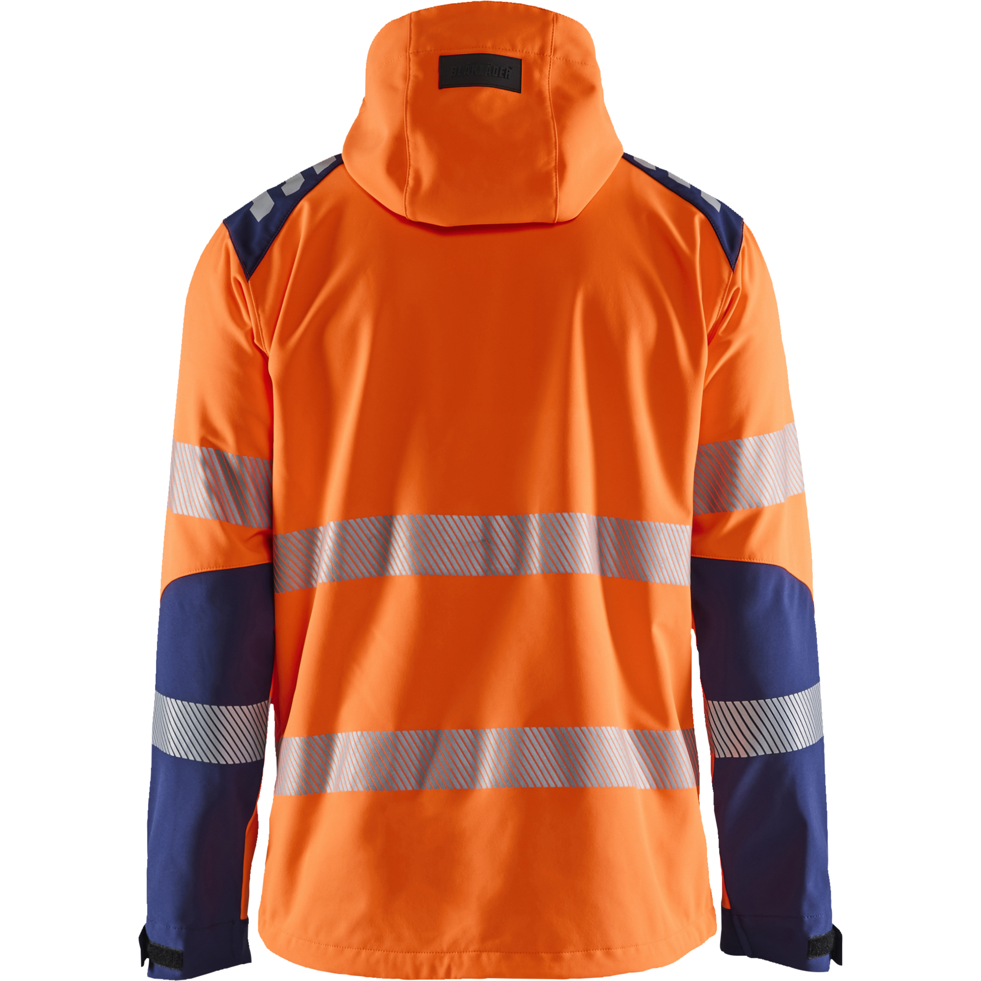 Blaklader High Vis Softshell Jacket, Orange/Navy Blue (4)