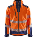 Blaklader High Vis Softshell Jacket, Orange/Navy Blue