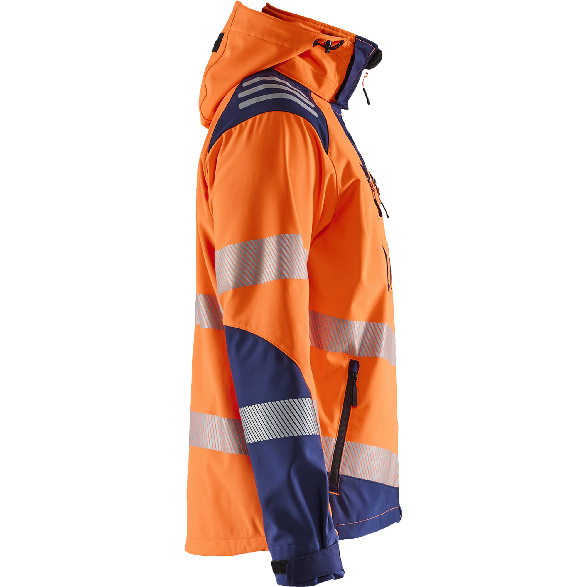 Blaklader High Vis Softshell Jacket, Orange/Navy Blue (2)