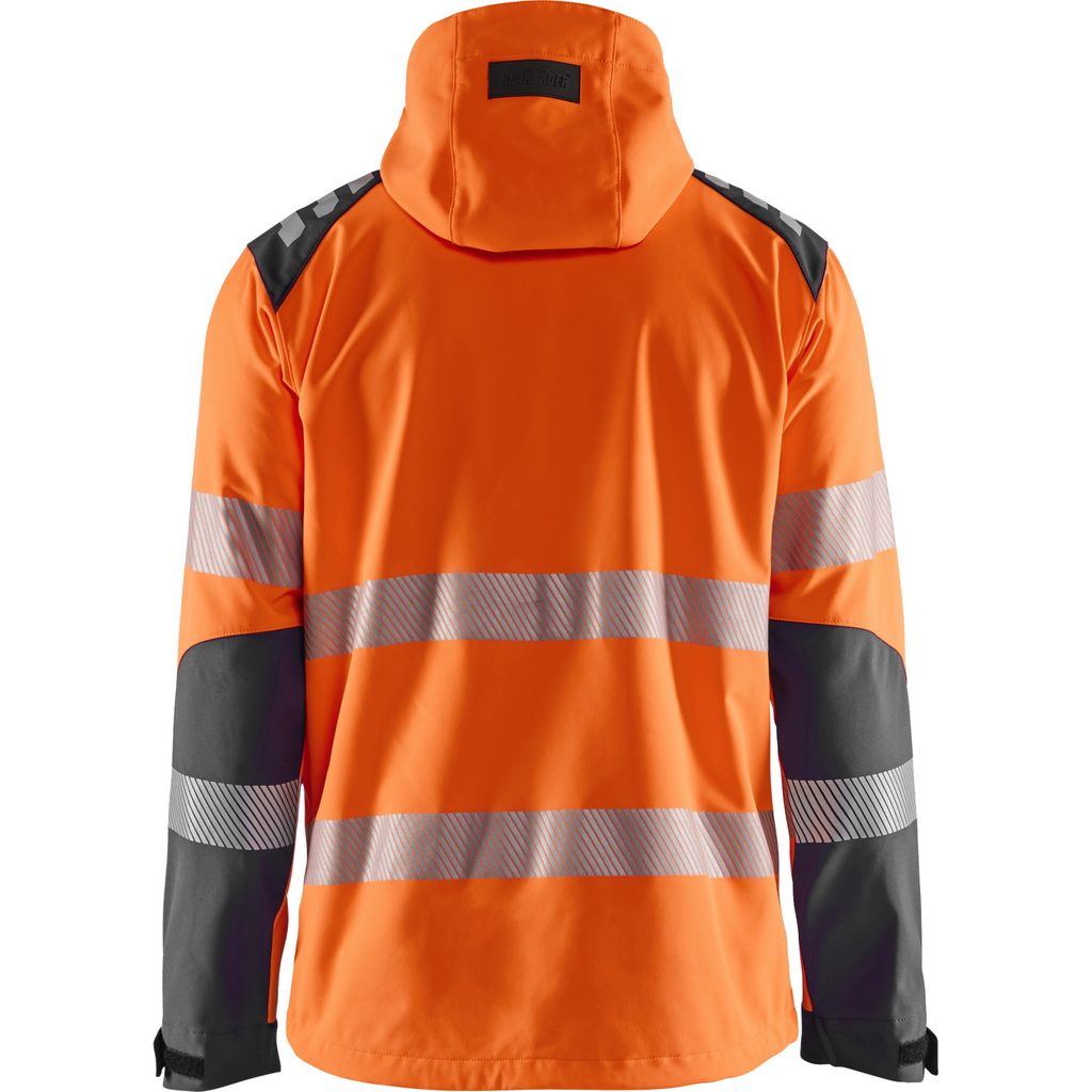 Blaklader High Vis Softshell Jacket, Orange/Medium Grey (4)