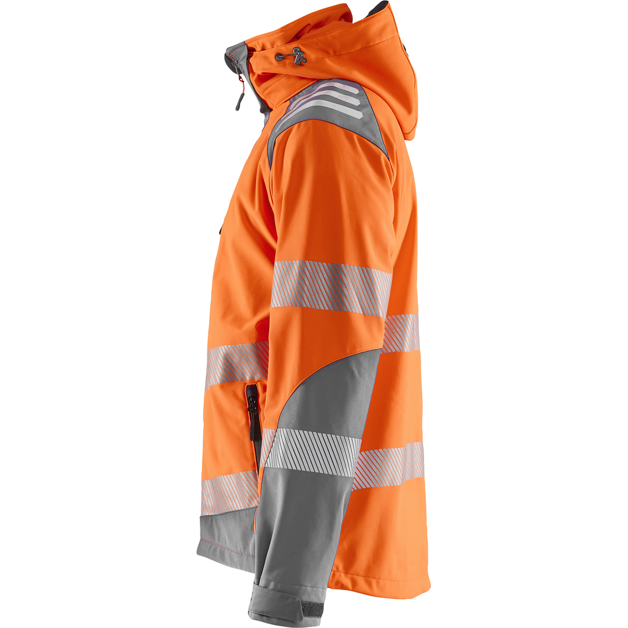 Blaklader High Vis Softshell Jacket, Orange/Medium Grey (3)
