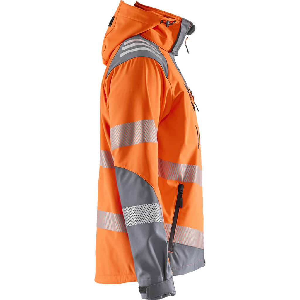 Blaklader High Vis Softshell Jacket, Orange/Medium Grey (2)