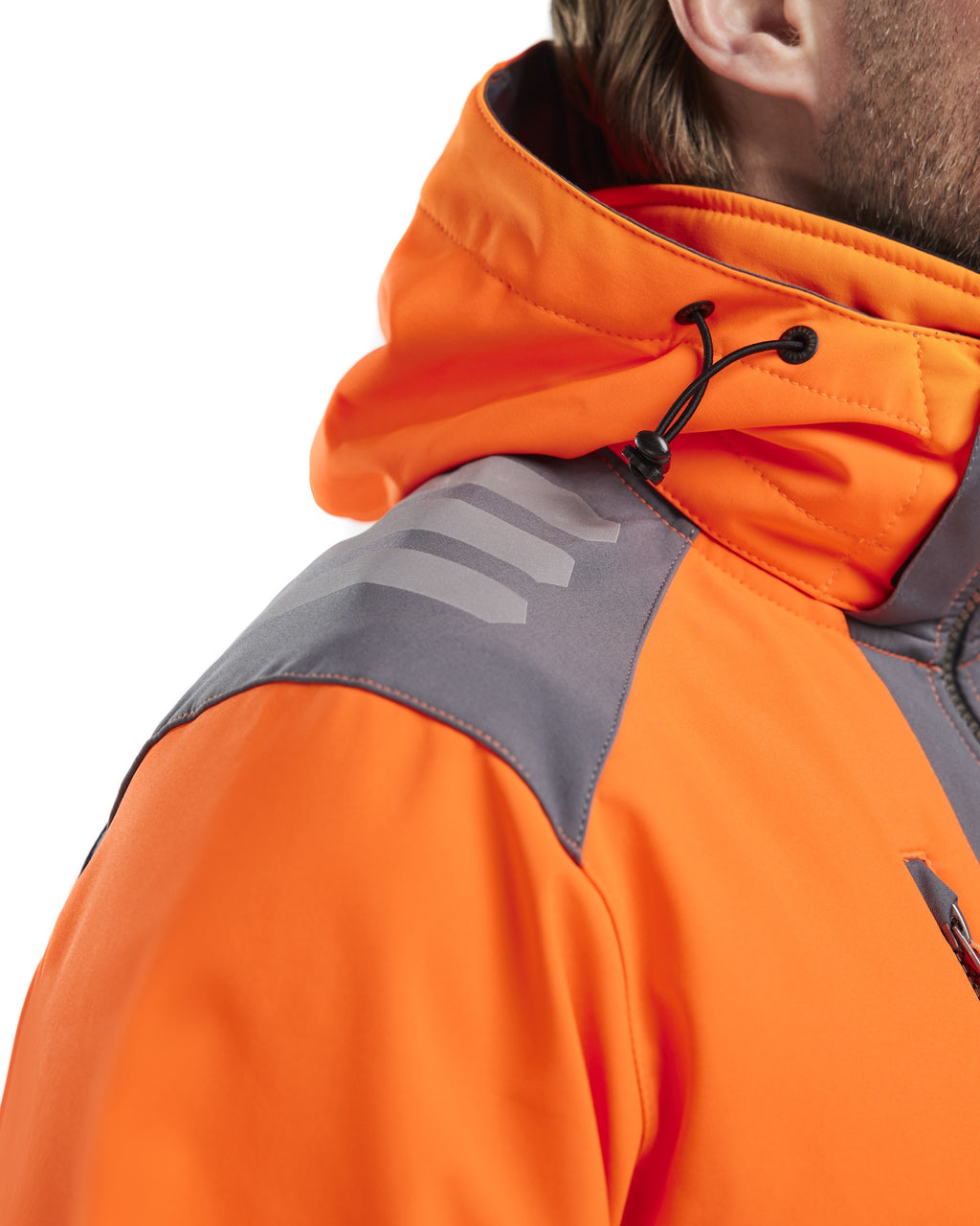 Blaklader High Vis Softshell Jacket, Orange/Medium Grey (6)