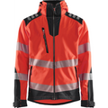 Blaklader High Vis Softshell Jacket, Red/Black