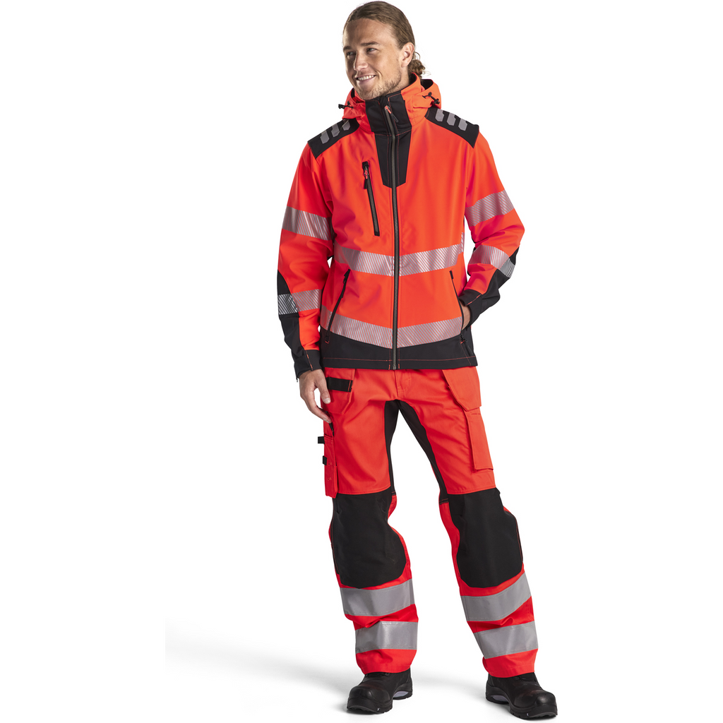 Blaklader High Vis Softshell Jacket, Red/Black (5)