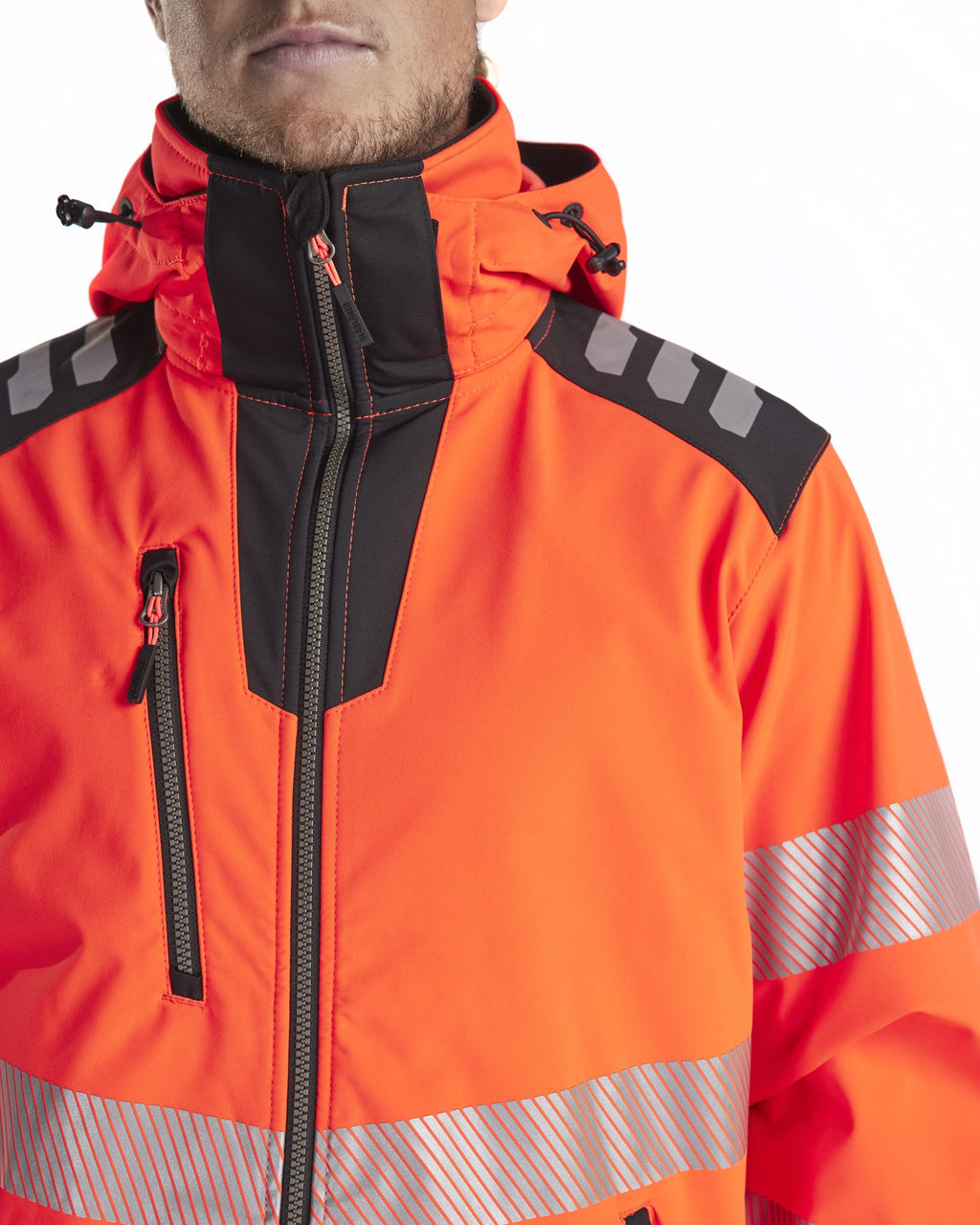 Blaklader High Vis Softshell Jacket, Red/Black (6)