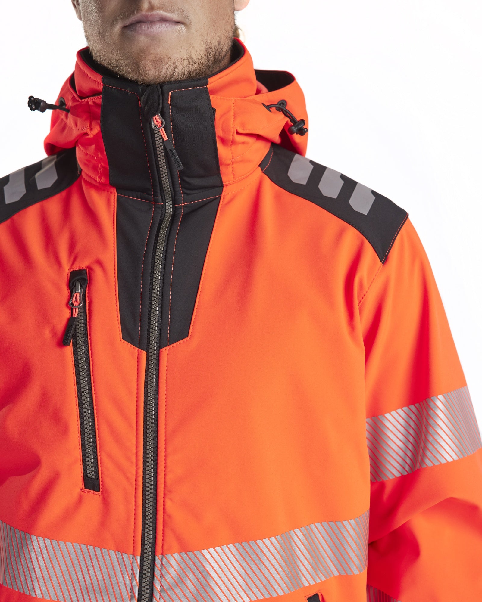 Blaklader High Vis Softshell Jacket, Red/Black (6)