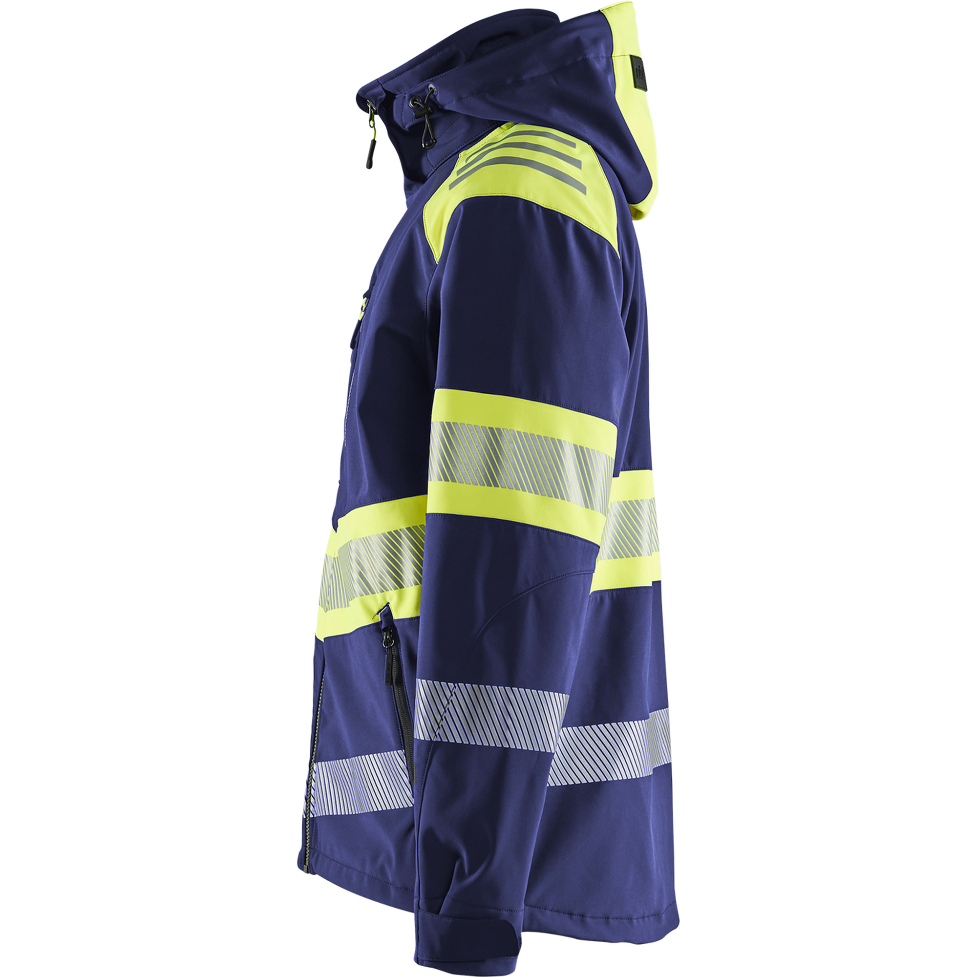 Blaklader High Vis Softshell Jacket, Navy/ Yellow (3)