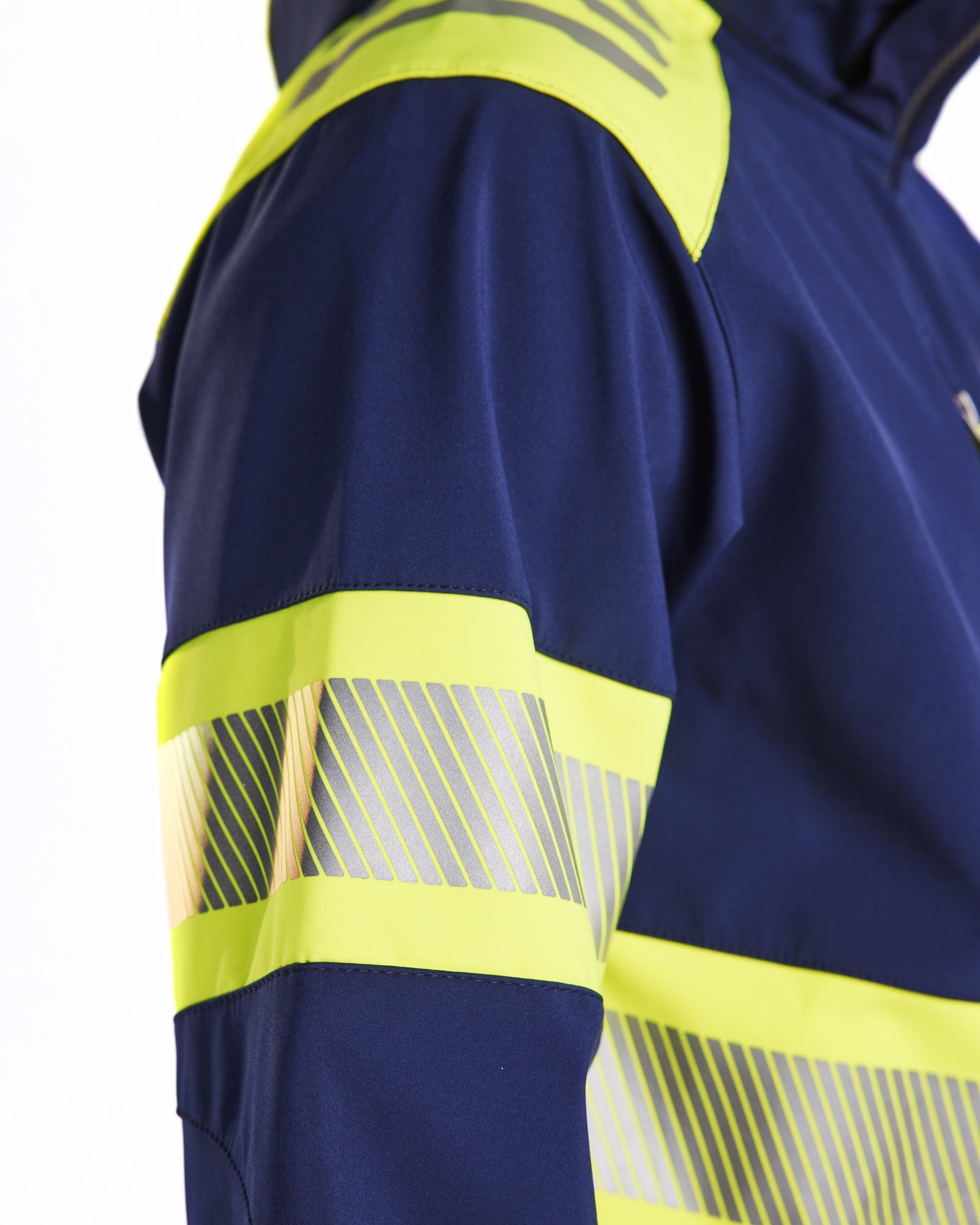 Blaklader High Vis Softshell Jacket, Navy/ Yellow (6)