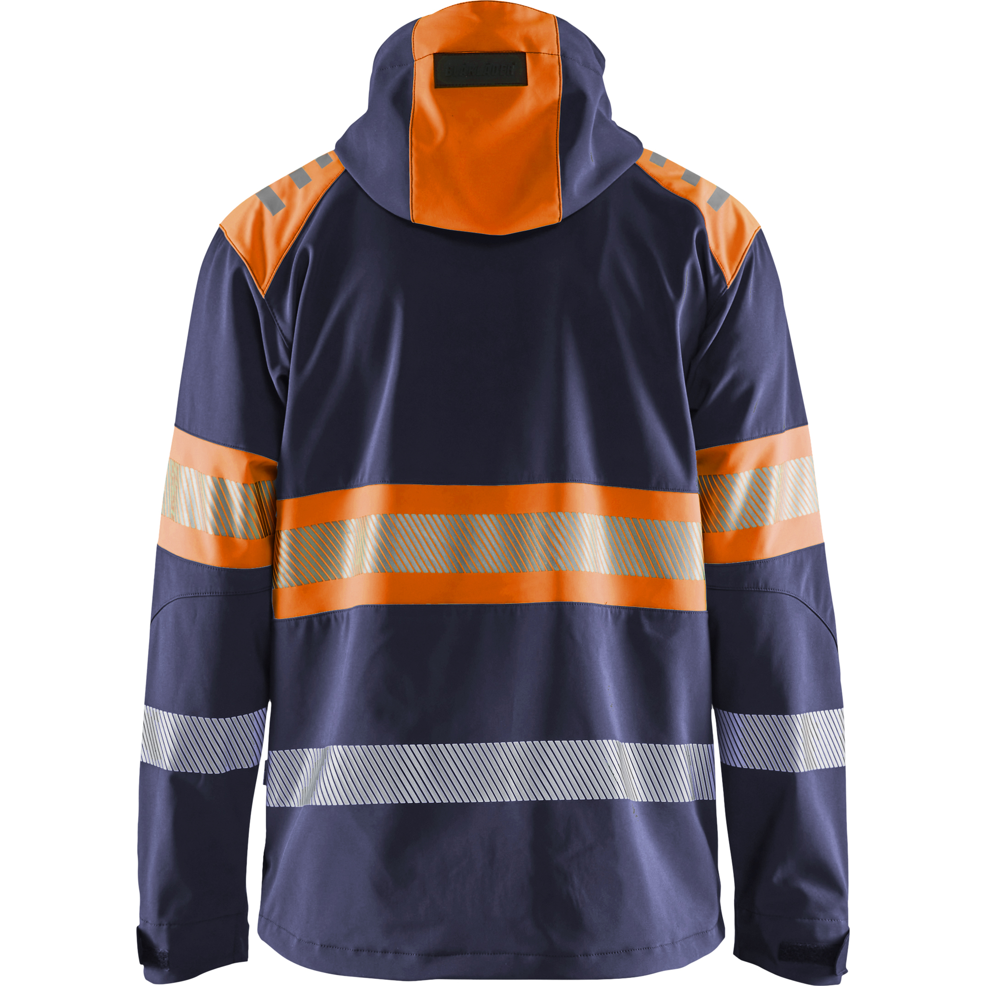 Blaklader High Vis Softshell Jacket, Navy/Orange (4)