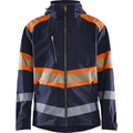 Blaklader High Vis Softshell Jacket, Navy/Orange