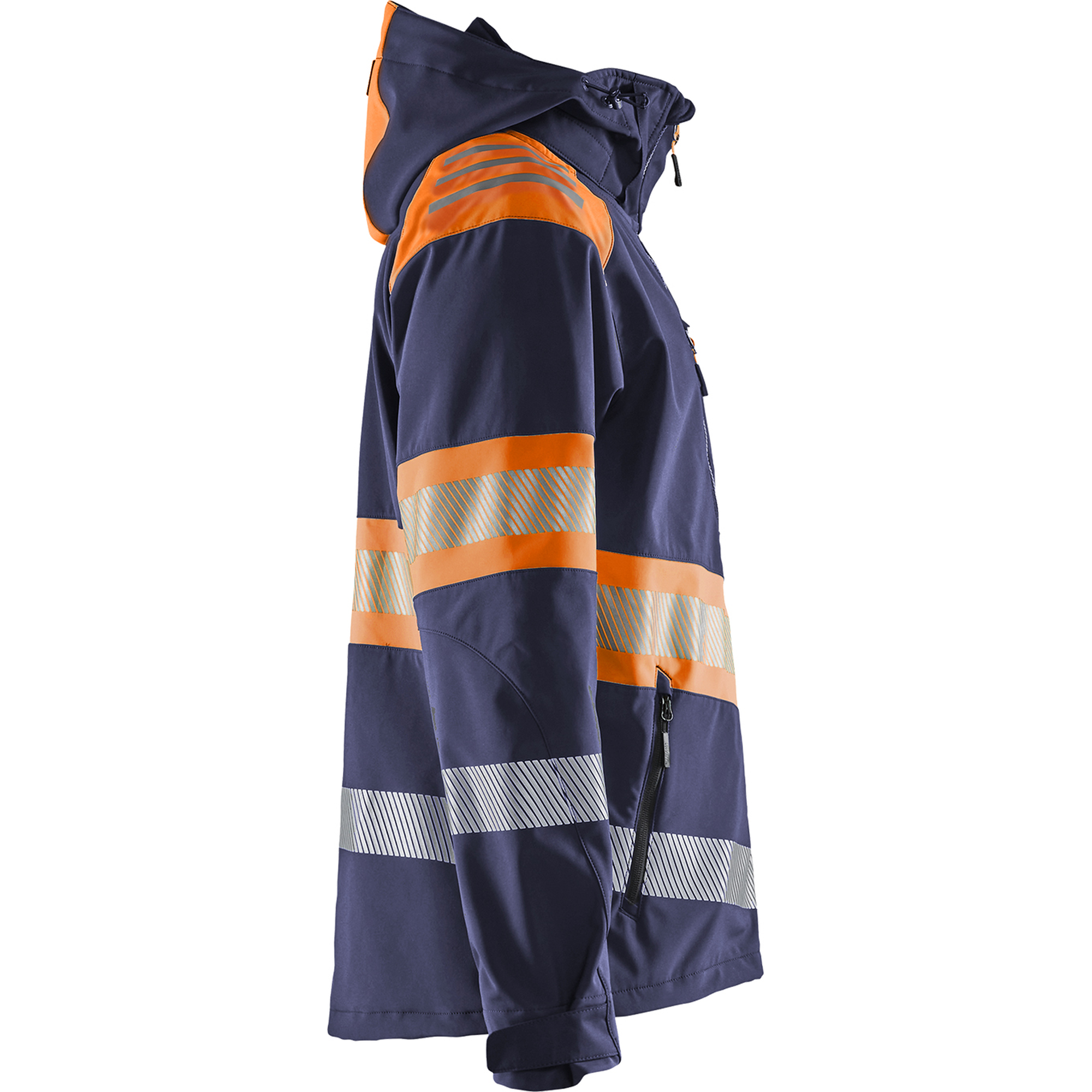 Blaklader High Vis Softshell Jacket, Navy/Orange (2)