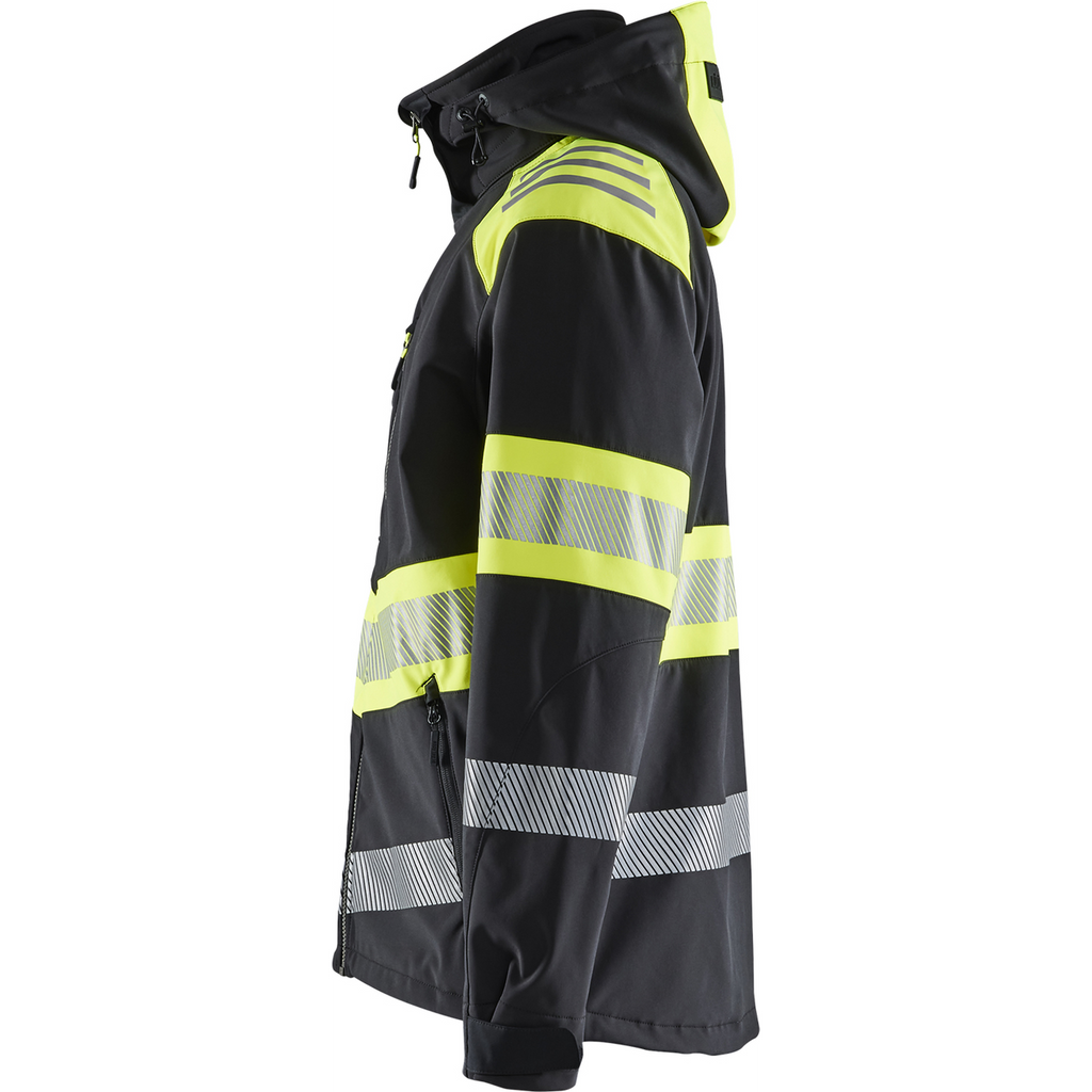 Blaklader High Vis Softshell Jacket, Black/Yellow (3)