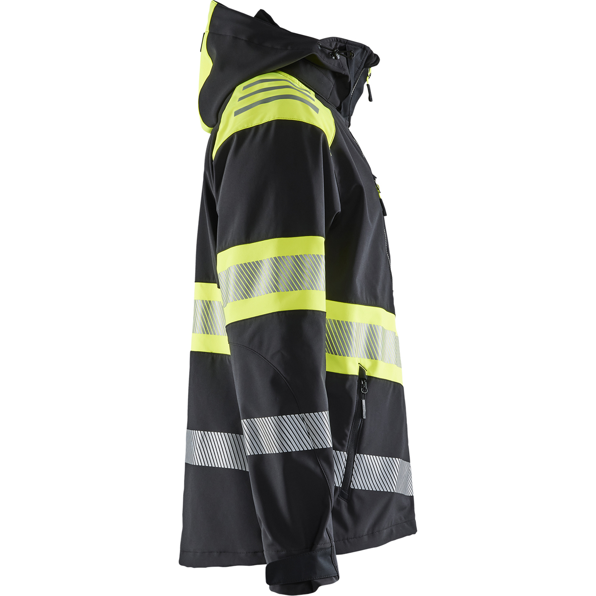 Blaklader High Vis Softshell Jacket, Black/Yellow (2)