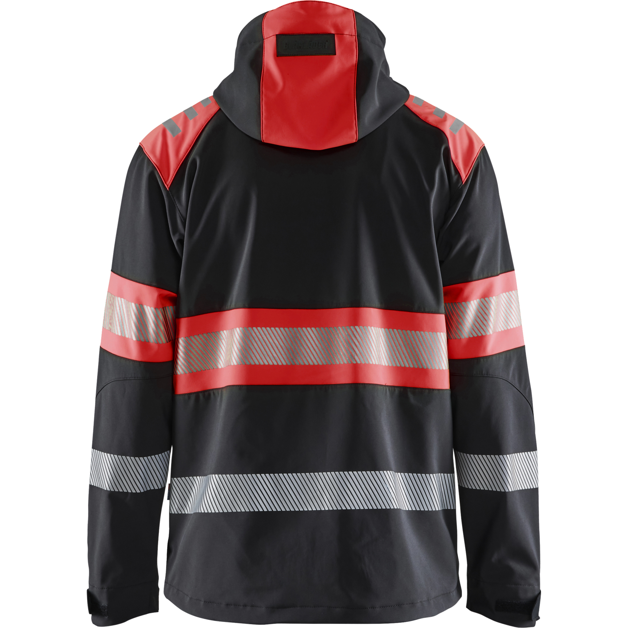 Blaklader High Vis Softshell Jacket, Black/High Vis Red (4)