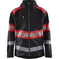 Blaklader High Vis Softshell Jacket, Black/High Vis Red
