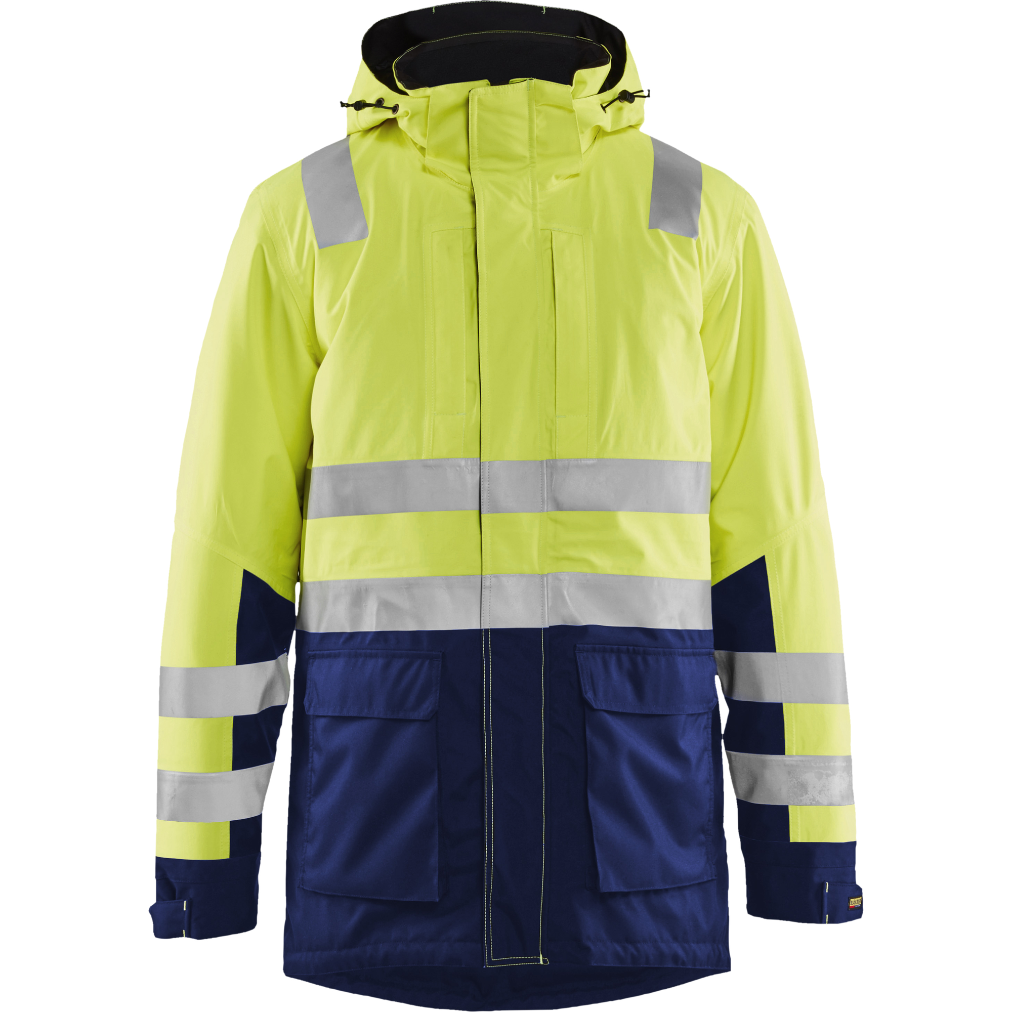 Blaklader High Vis Winter Parka, Yellow/Navy Blue