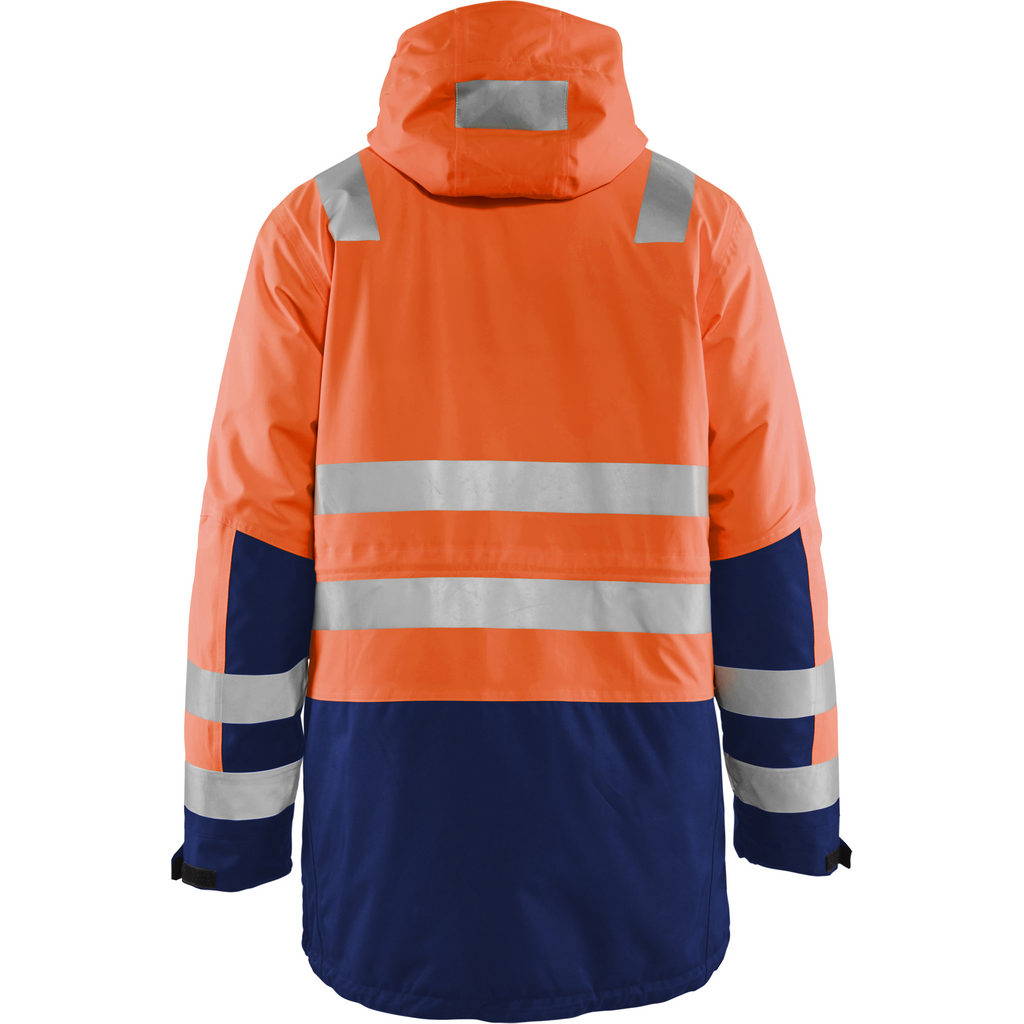 Blaklader High Vis Winter Parka, Orange/Navy Blue (4)