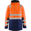 Blaklader High Vis Winter Parka, Orange/Navy Blue